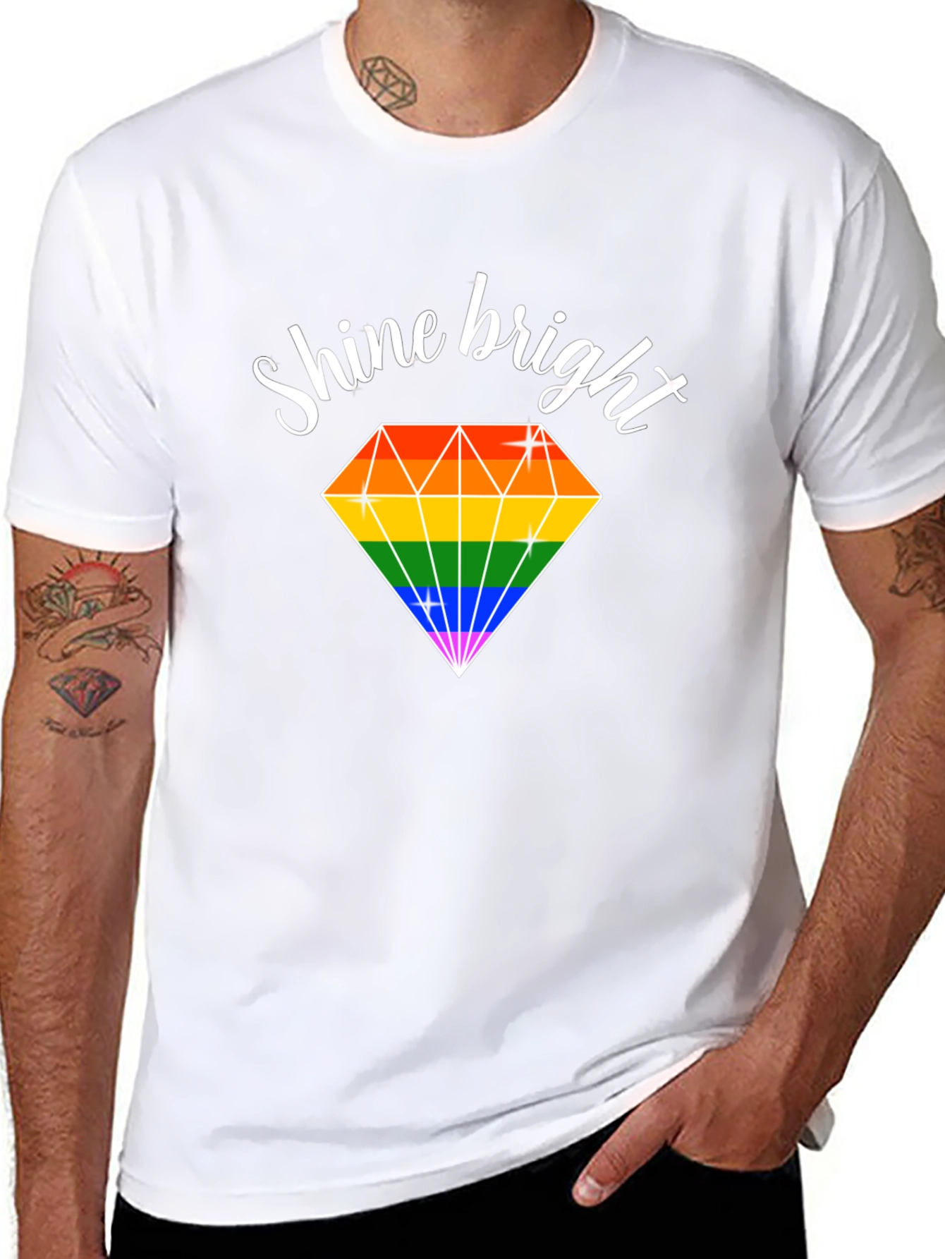 Shine Bright Rainbow Diamond T-Shirt