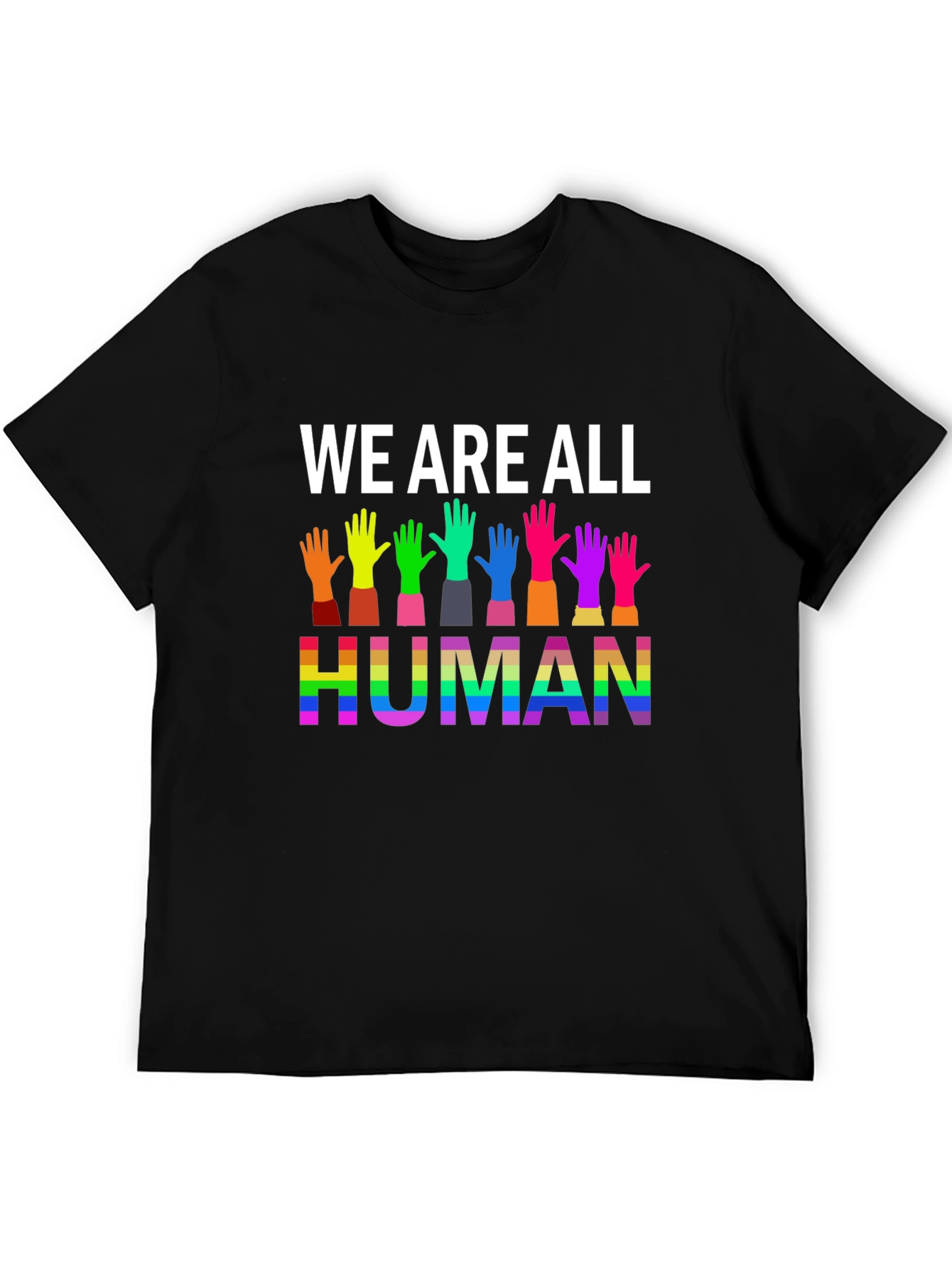 We Are All Human Graphic Tee - Pride T-Shirt