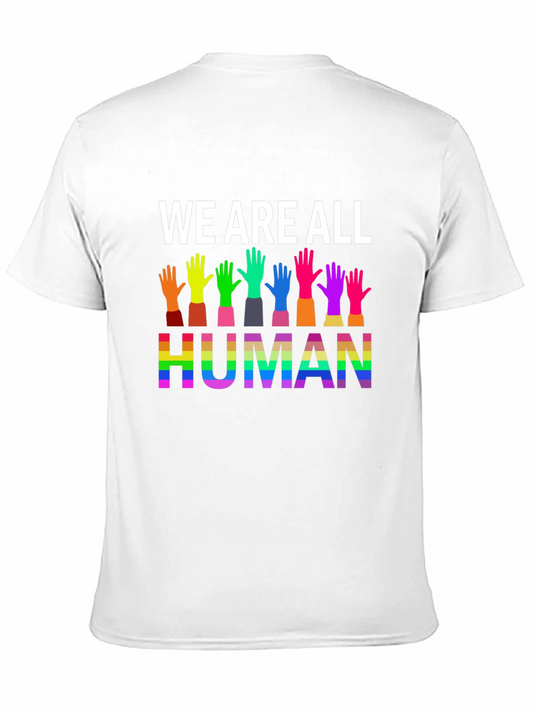 We Are All Human Graphic Tee - Pride T-Shirt