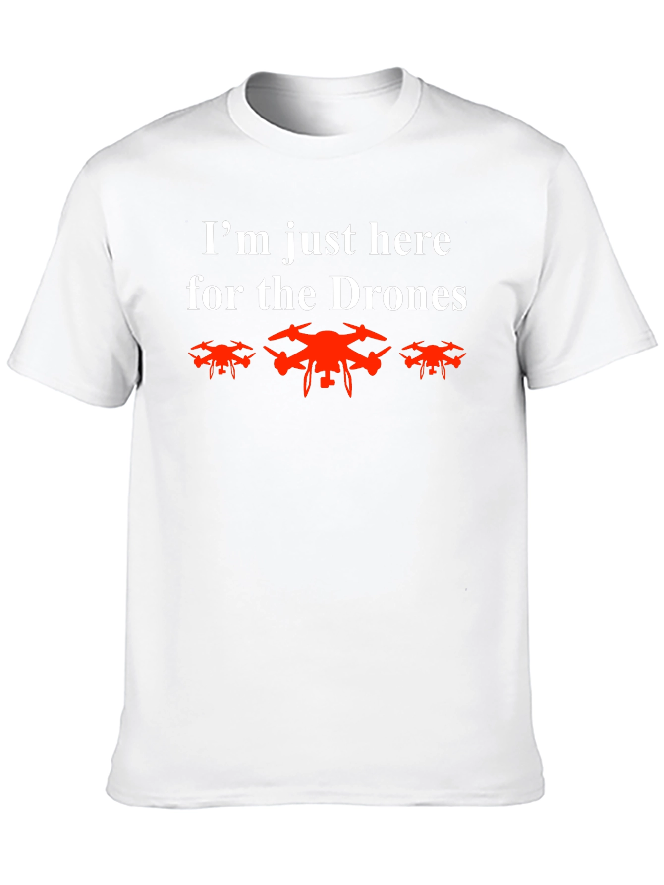 Im Here for the Drones T-Shirt - Black