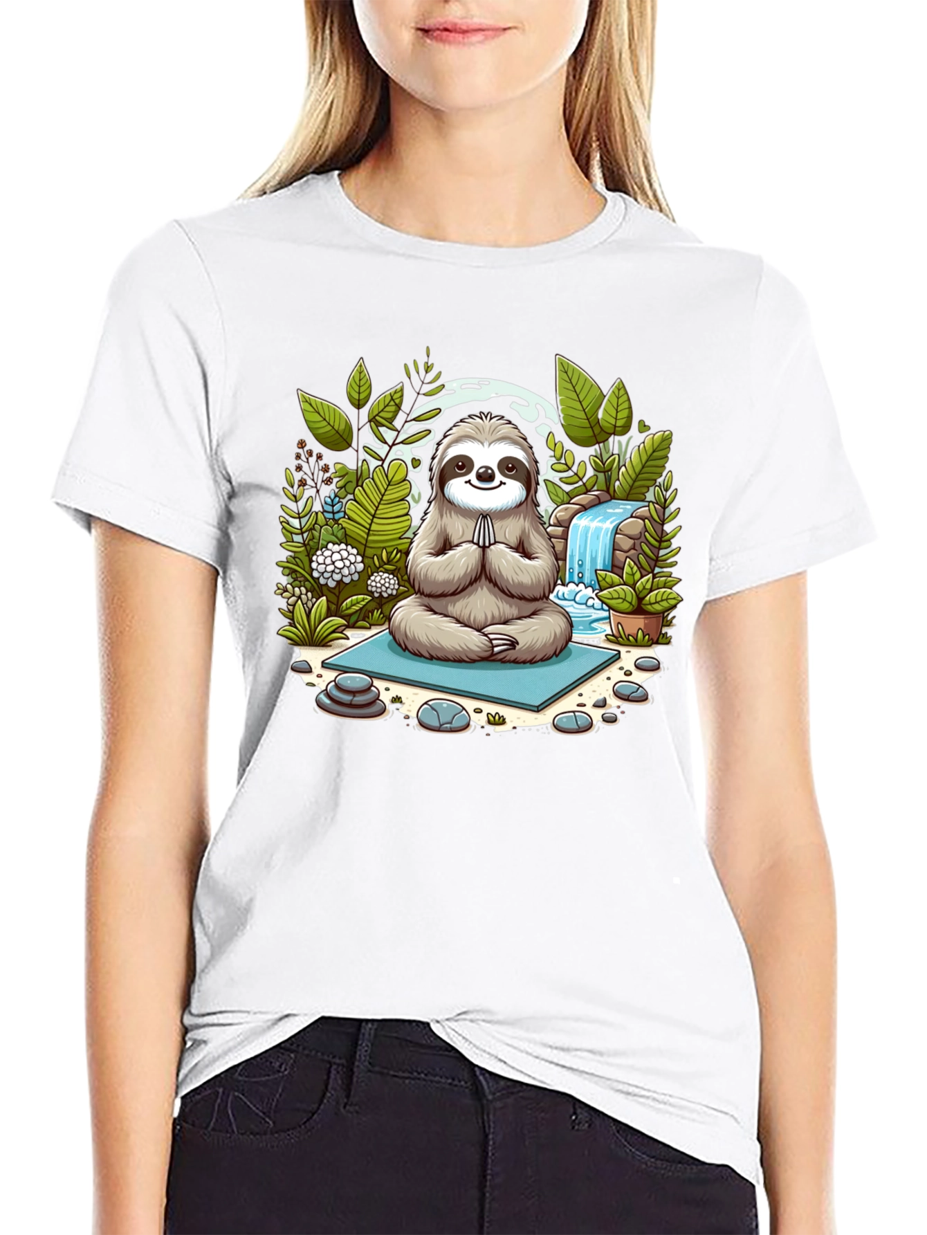 Meditating Sloth Graphic Tee