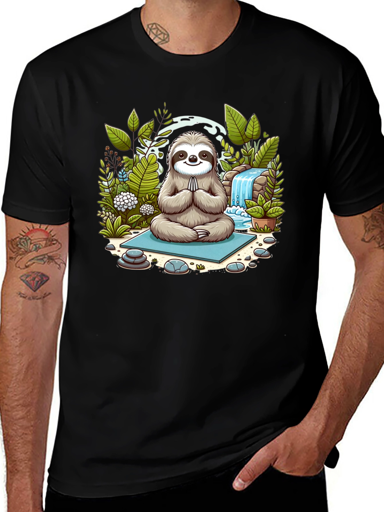 Meditating Sloth Graphic Tee