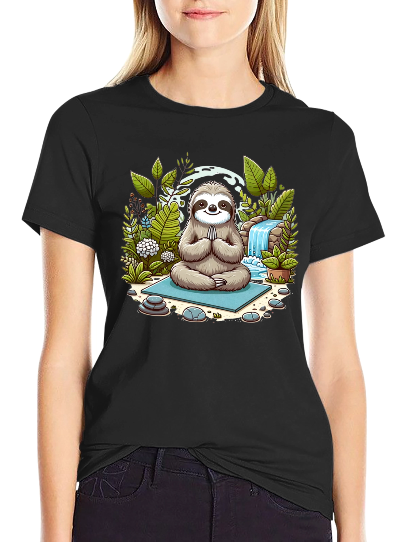 Meditating Sloth Graphic Tee