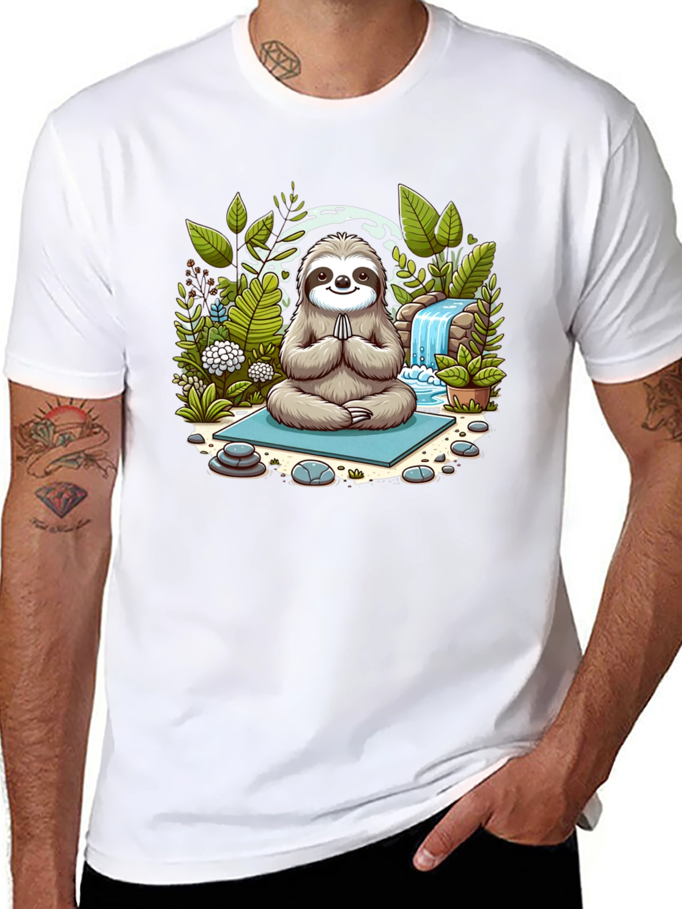 Meditating Sloth Graphic Tee