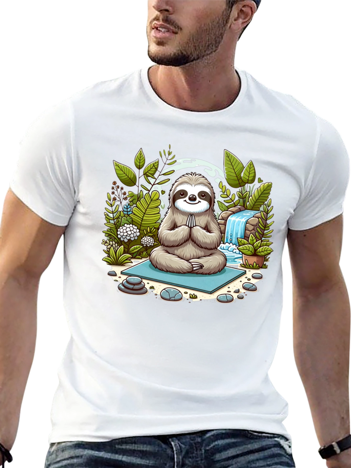Meditating Sloth Graphic Tee