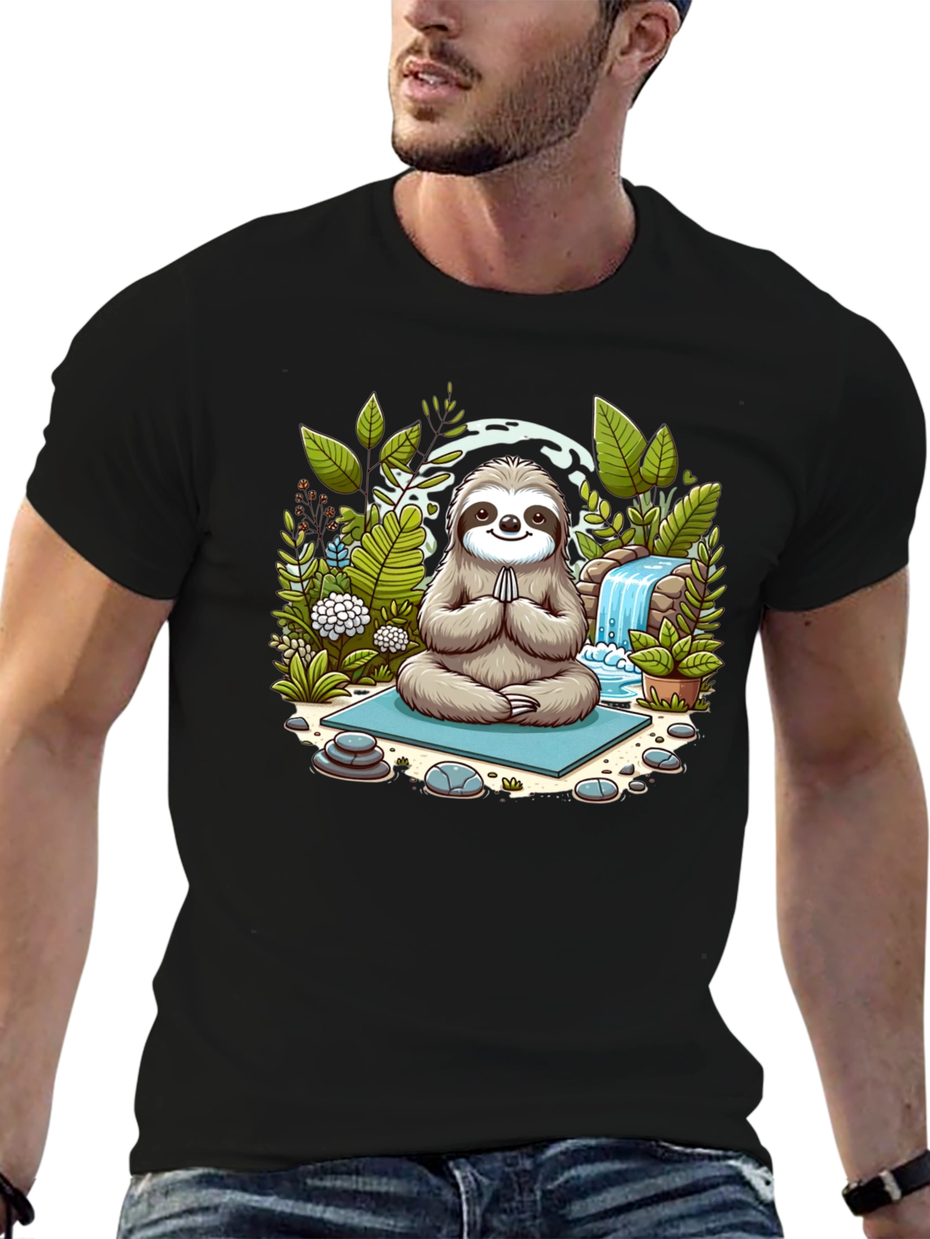 Meditating Sloth Graphic Tee