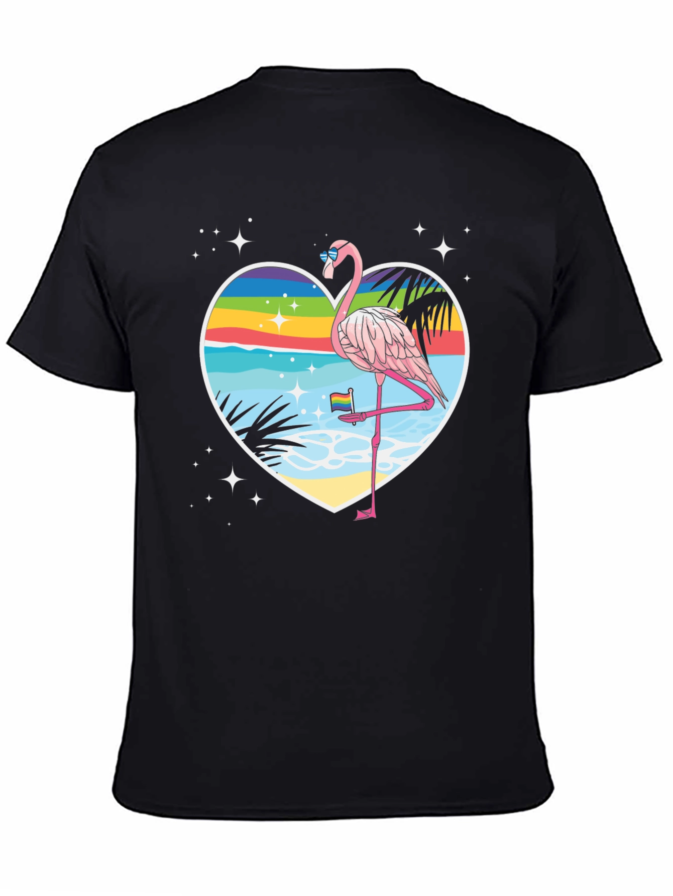 Rainbow Flamingo Graphic Tee