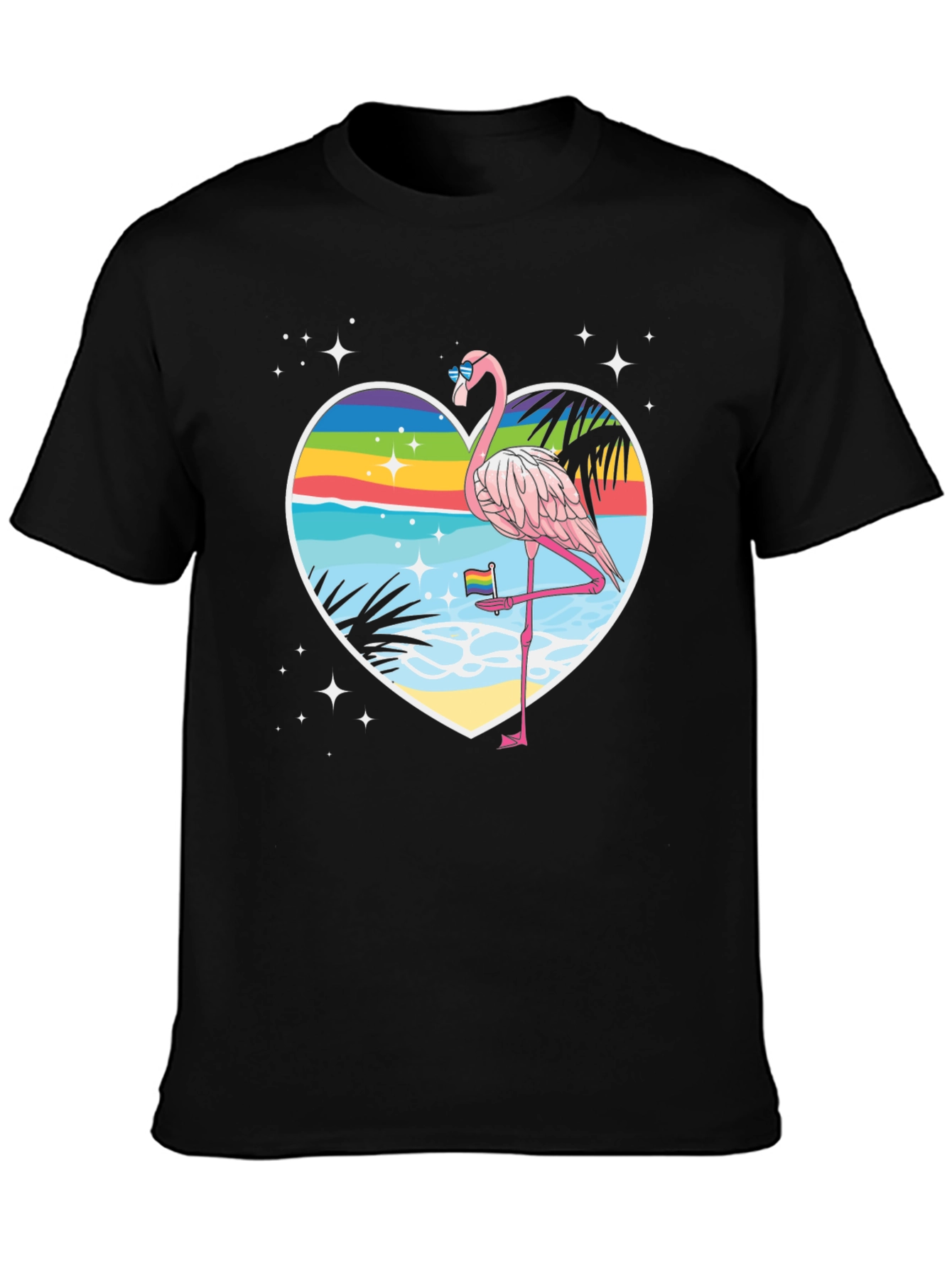 Rainbow Flamingo Graphic Tee