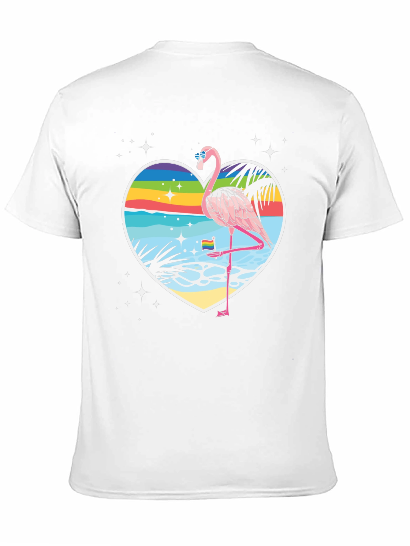 Rainbow Flamingo Graphic Tee