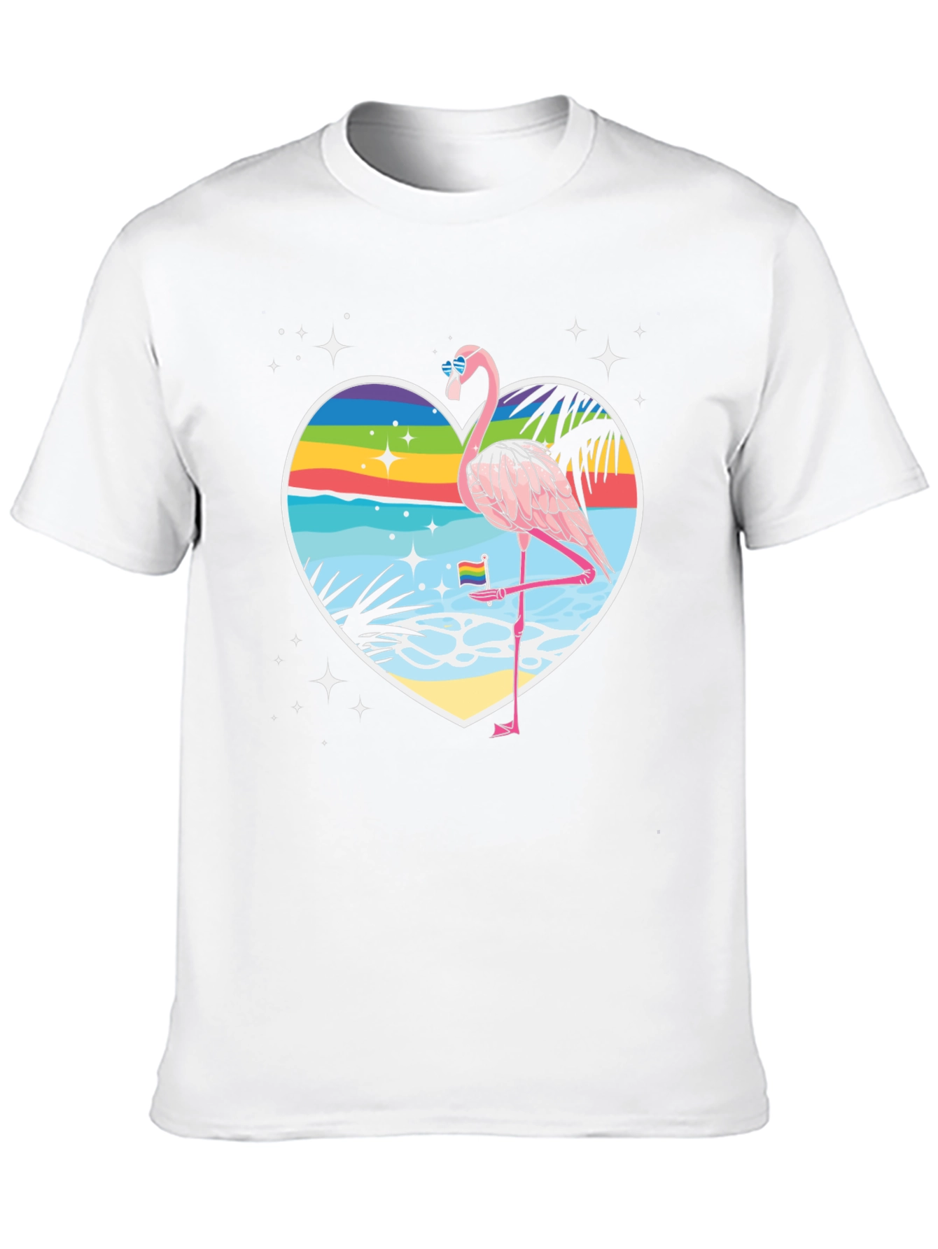 Rainbow Flamingo Graphic Tee