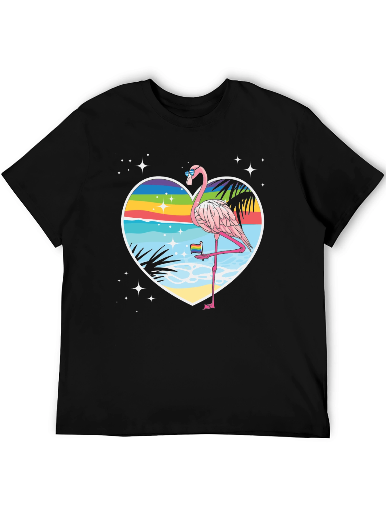 Rainbow Flamingo Graphic Tee