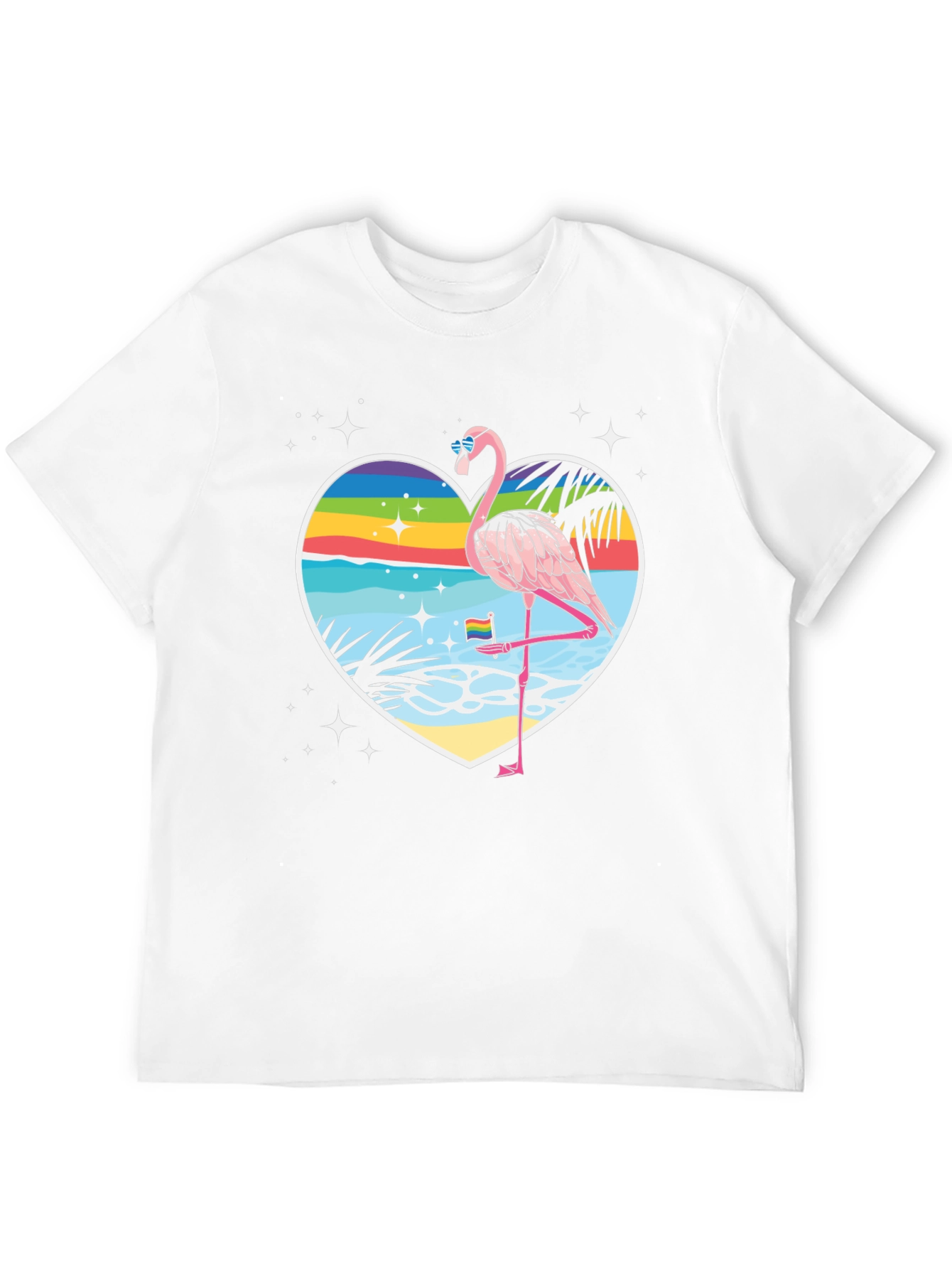 Rainbow Flamingo Graphic Tee