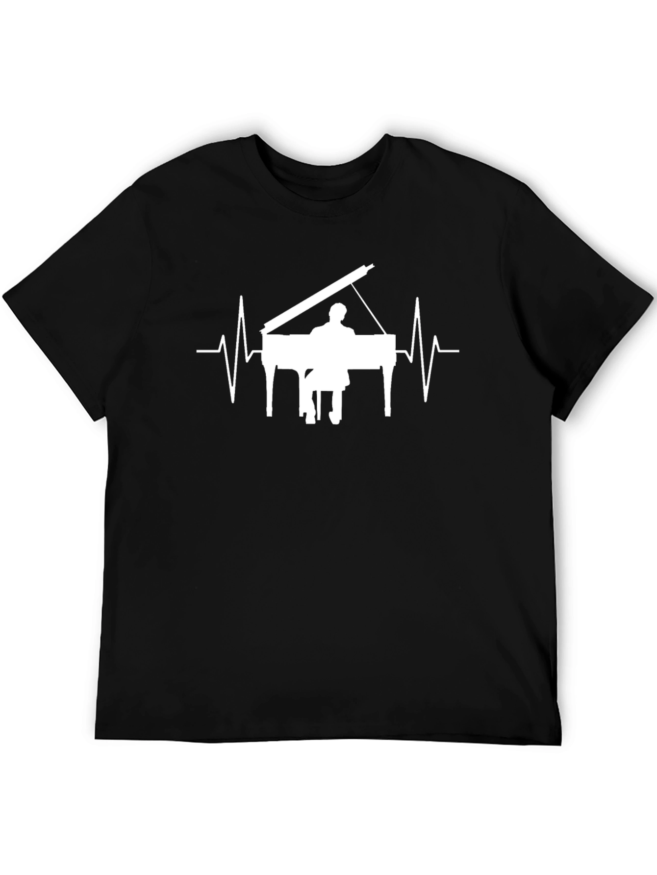 Piano Heartbeat Graphic T-Shirt