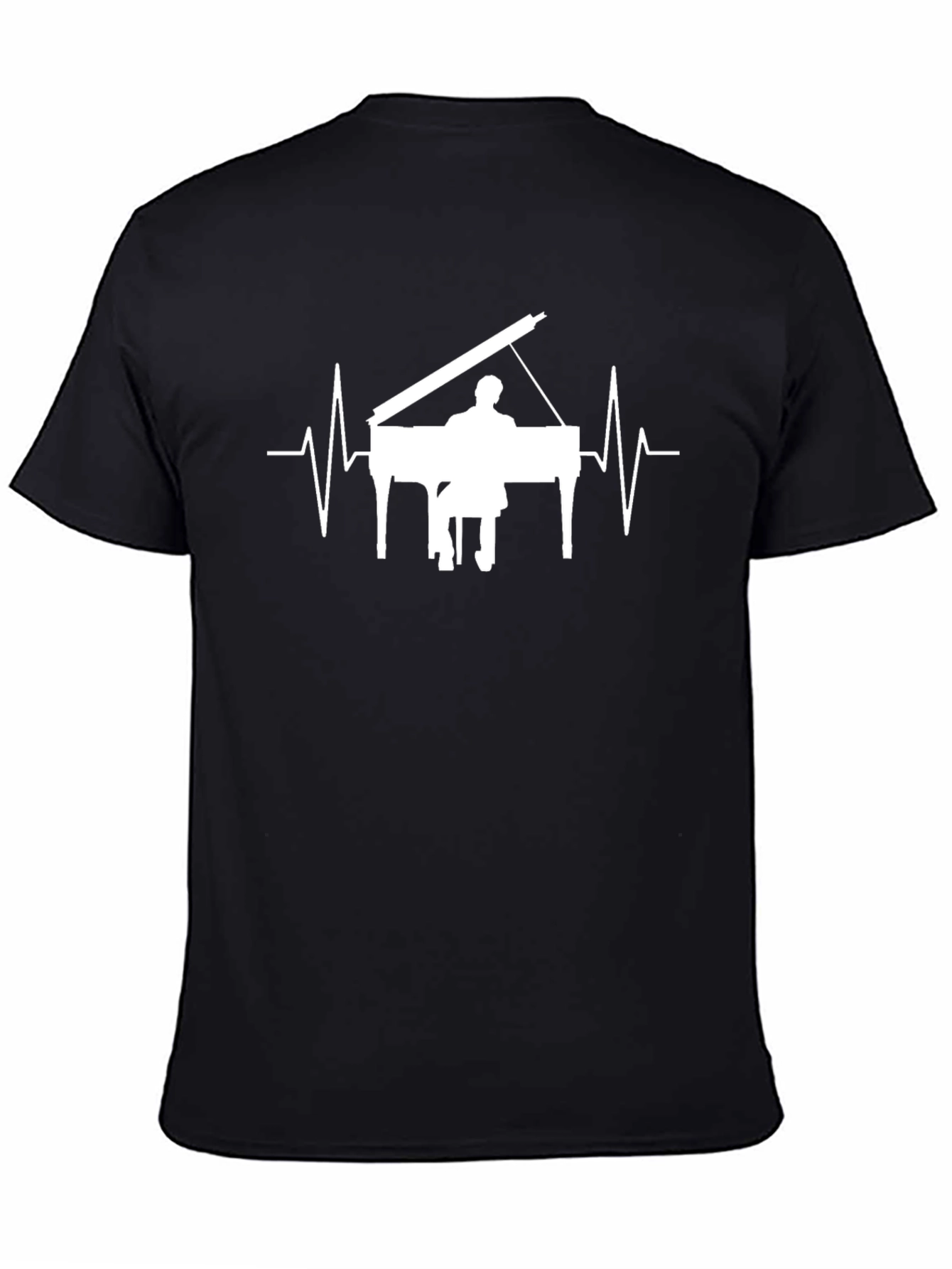 Piano Heartbeat Graphic T-Shirt