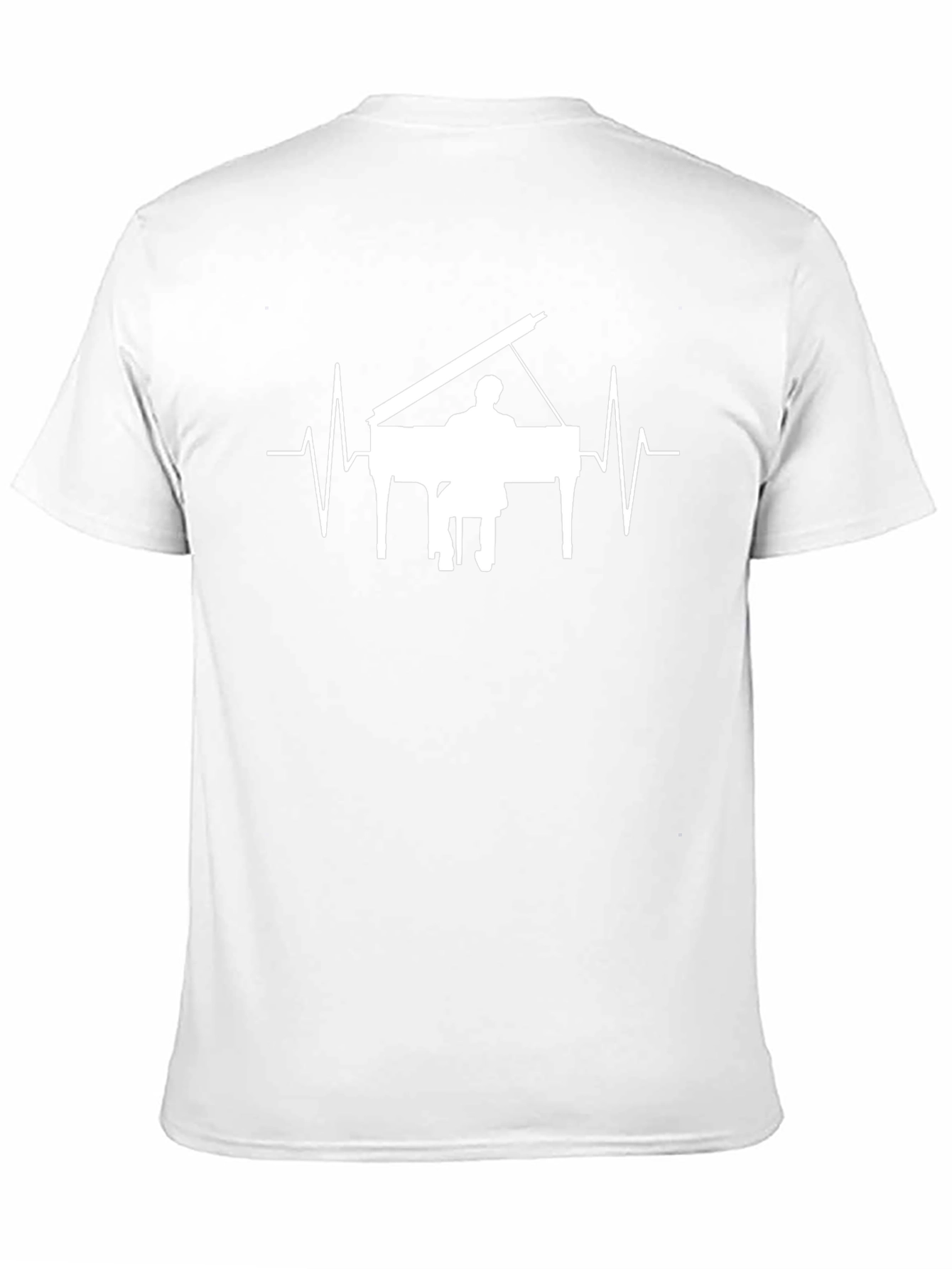 Piano Heartbeat Graphic T-Shirt
