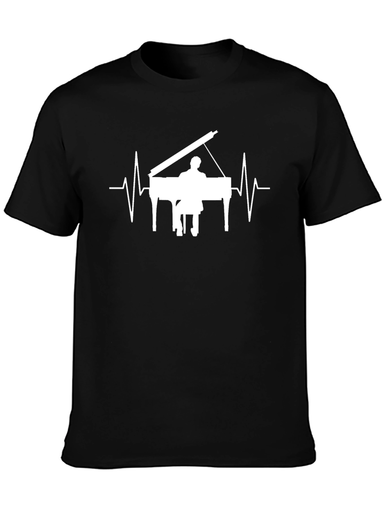 Piano Heartbeat Graphic T-Shirt