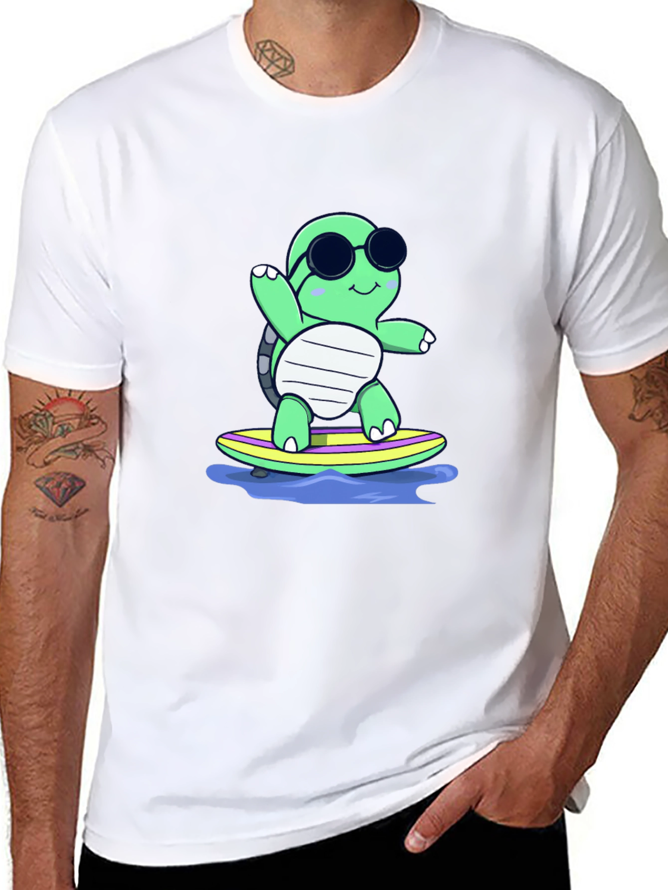 Surfing Turtle Graphic Tee