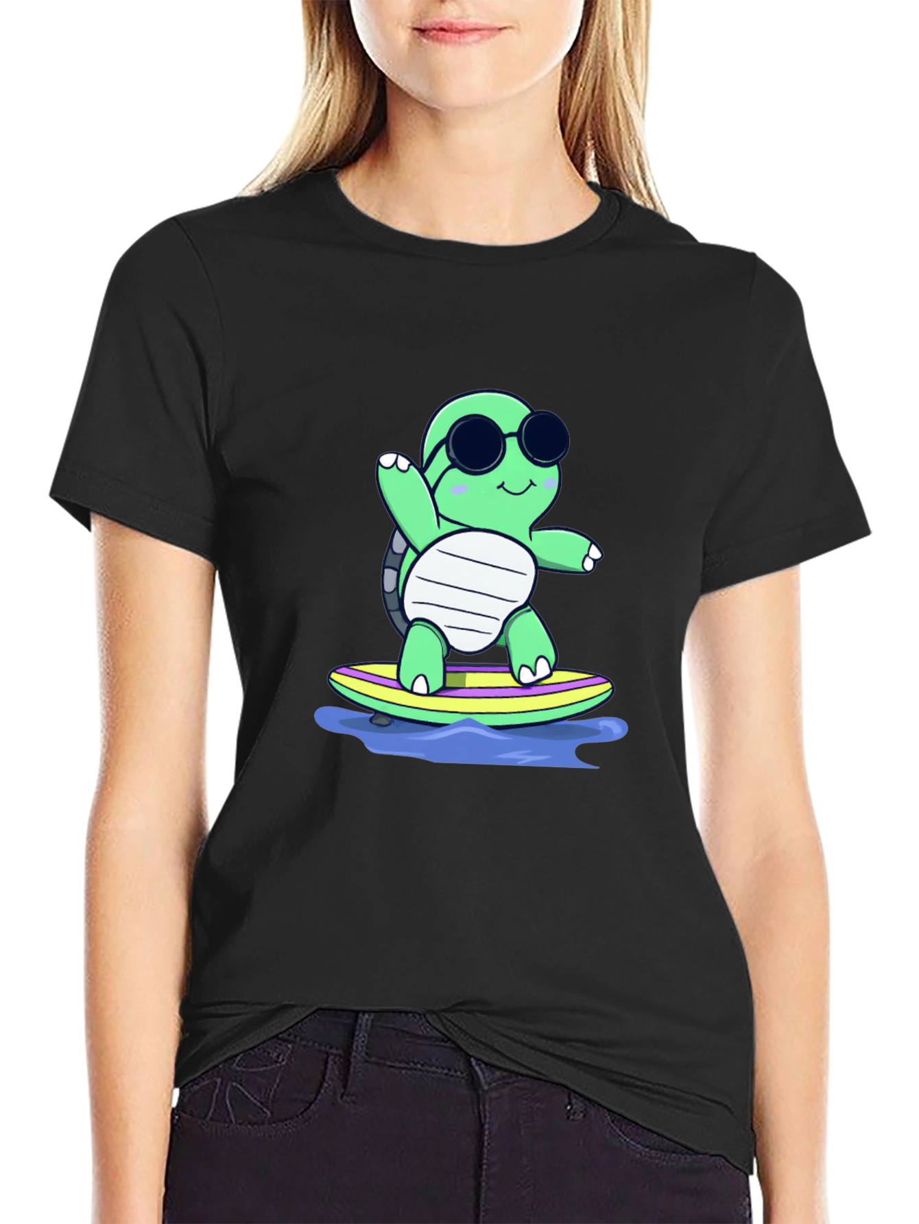Surfing Turtle Graphic Tee