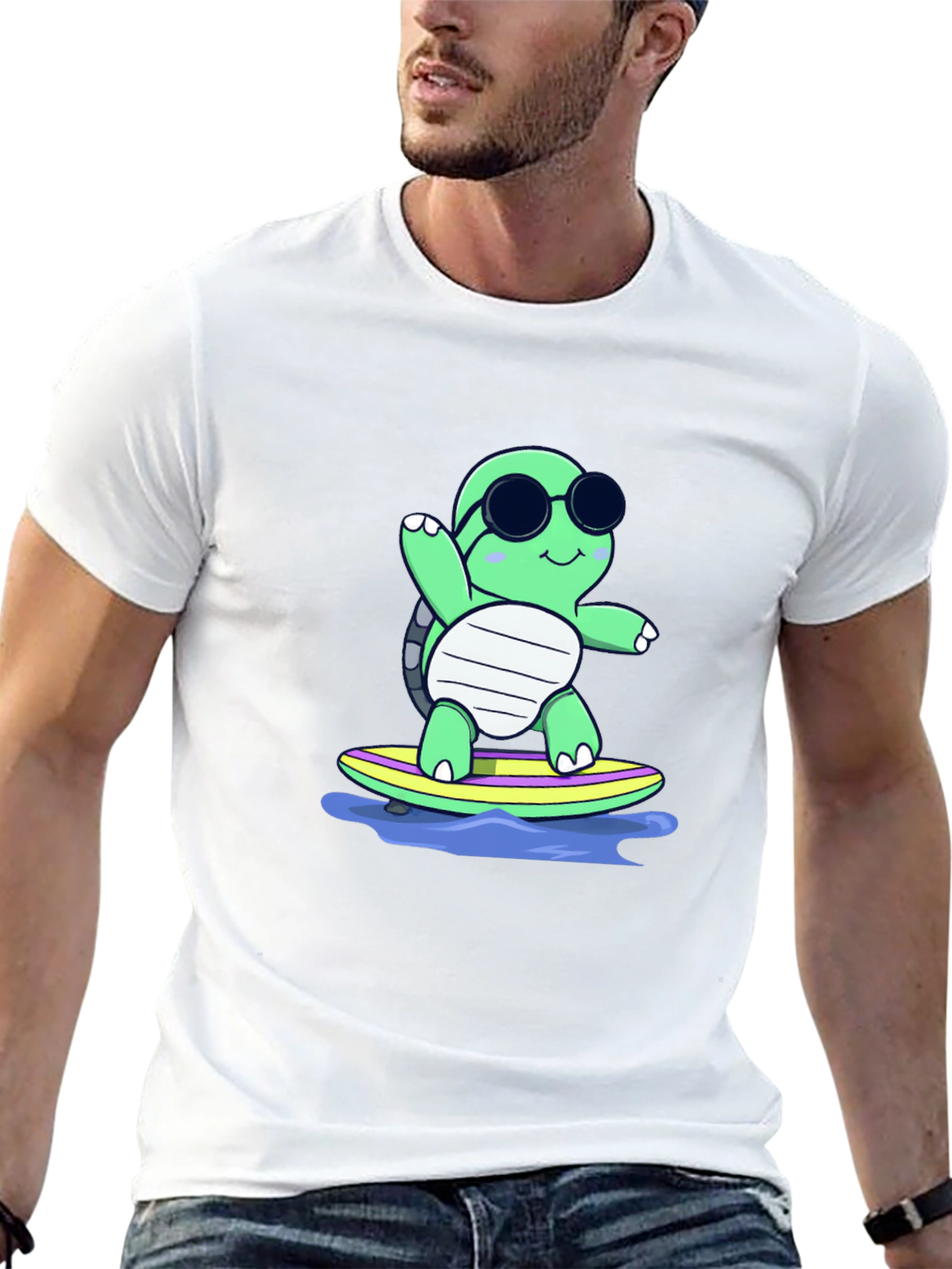 Surfing Turtle Graphic Tee