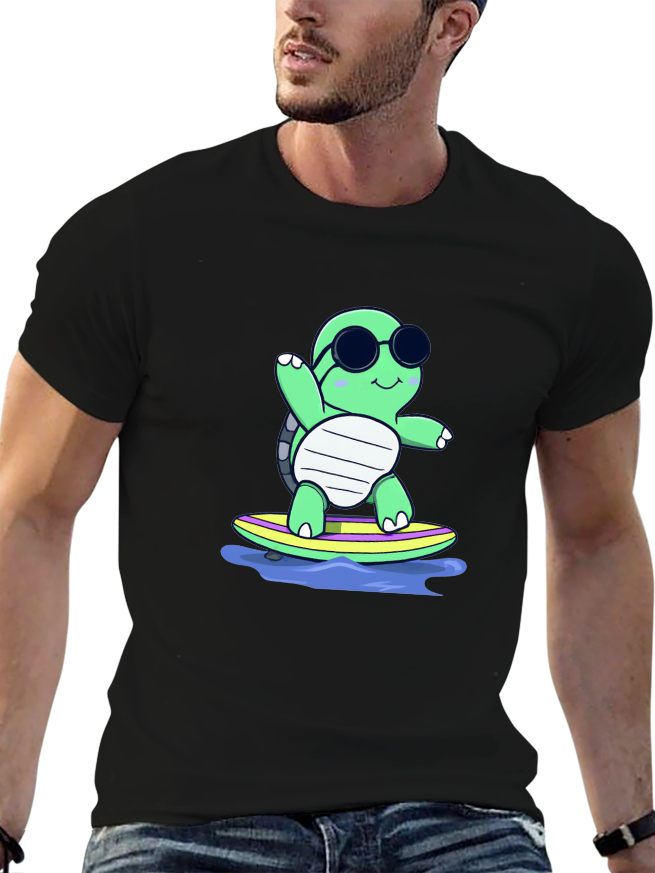 Surfing Turtle Graphic Tee
