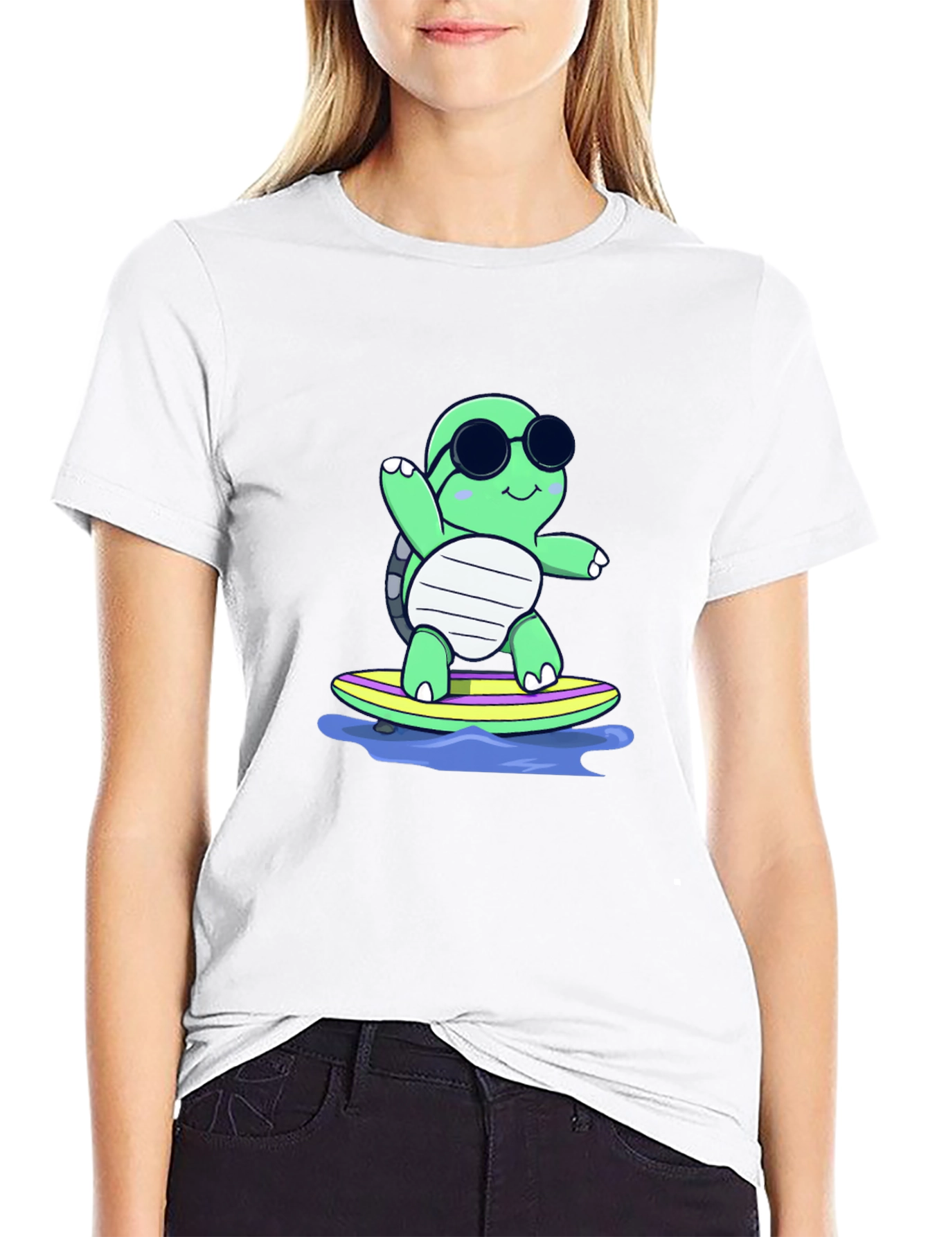 Surfing Turtle Graphic Tee