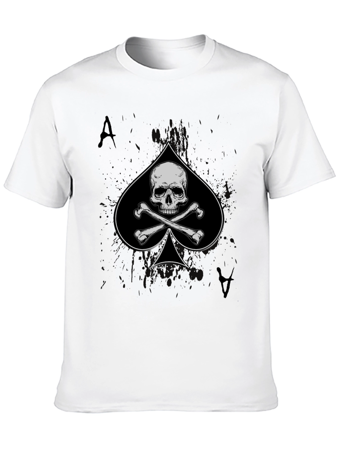 Ace of Spades Skull Graphic T-Shirt
