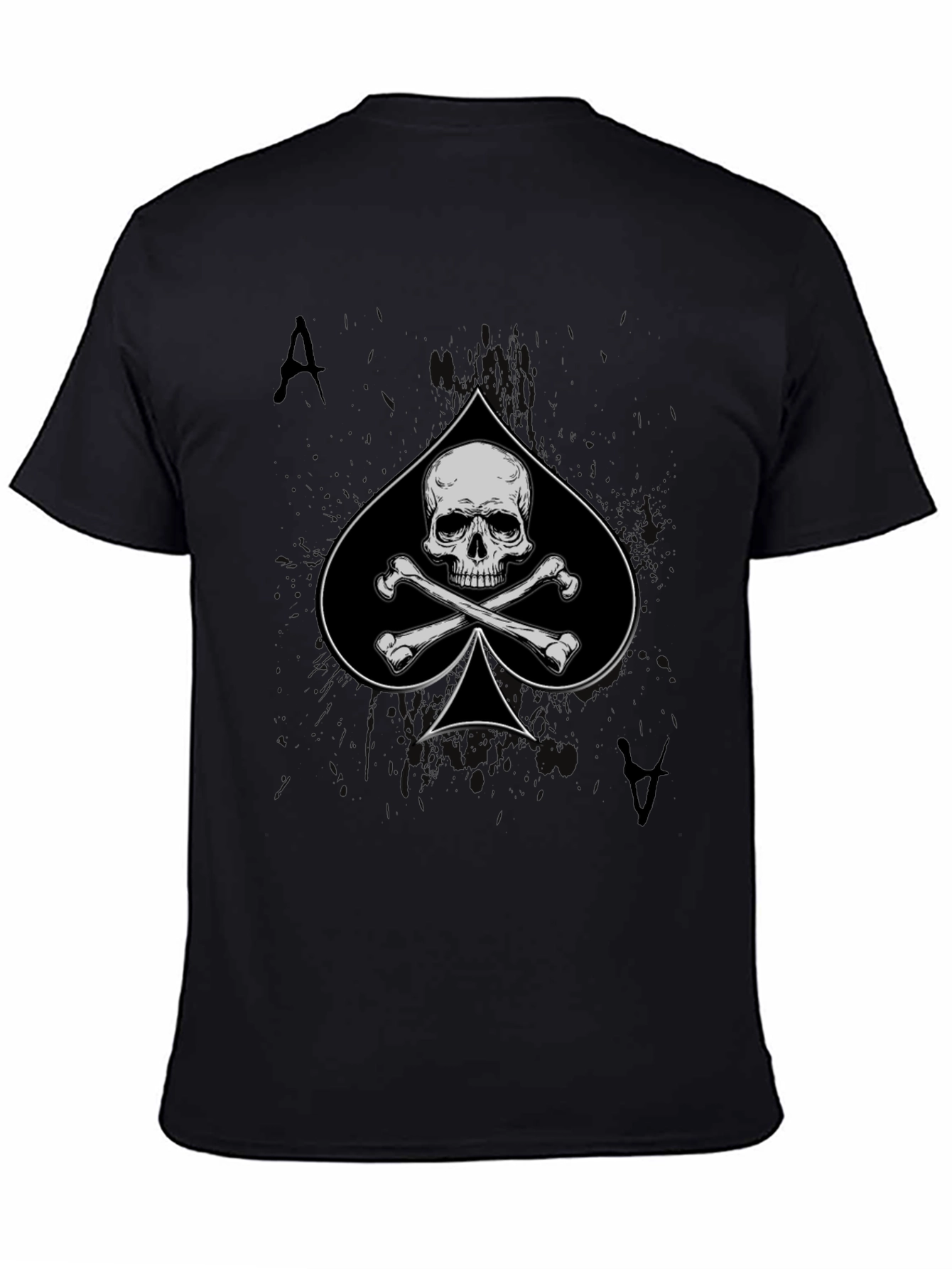 Ace of Spades Skull Graphic T-Shirt