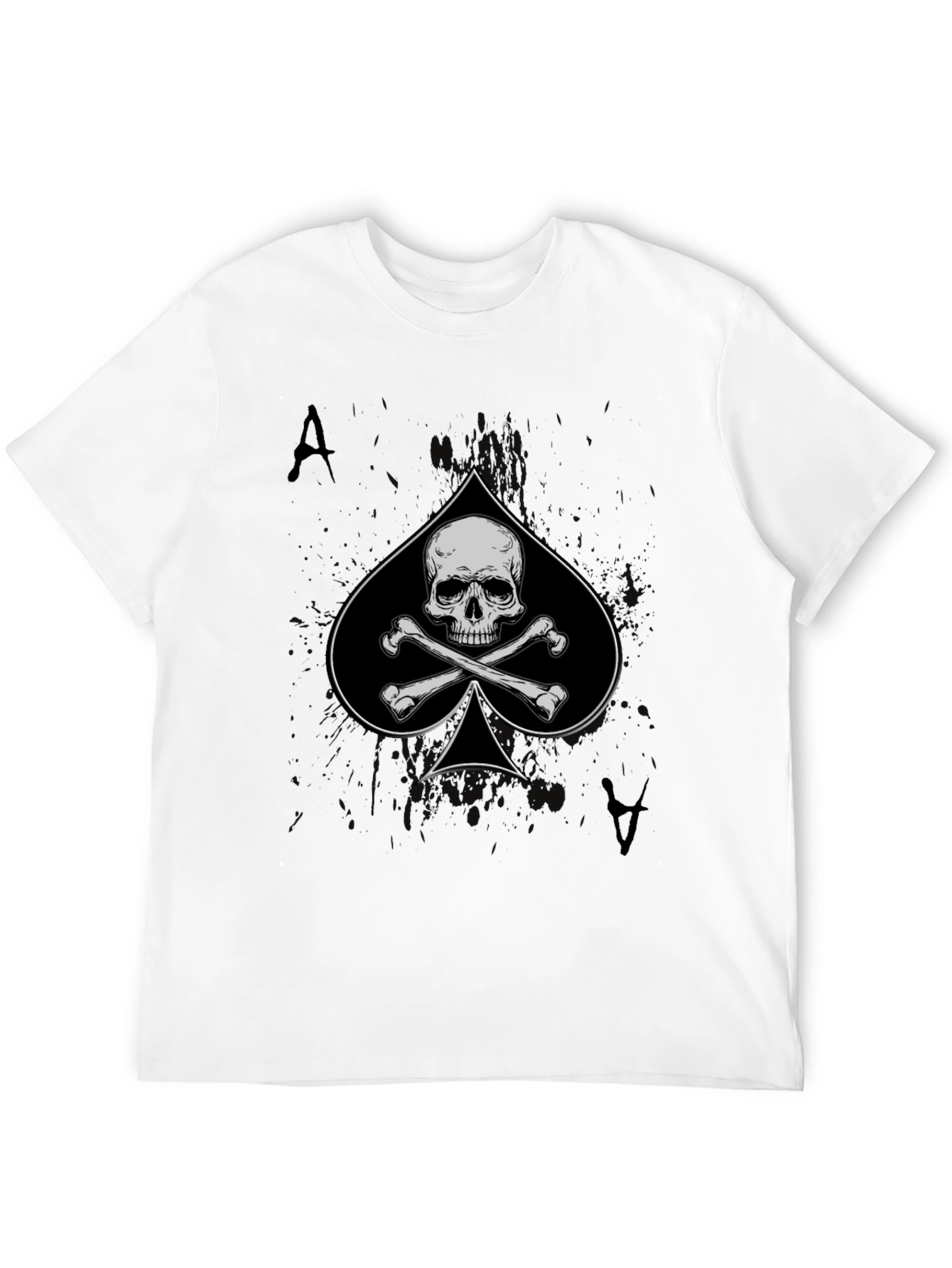 Ace of Spades Skull Graphic T-Shirt