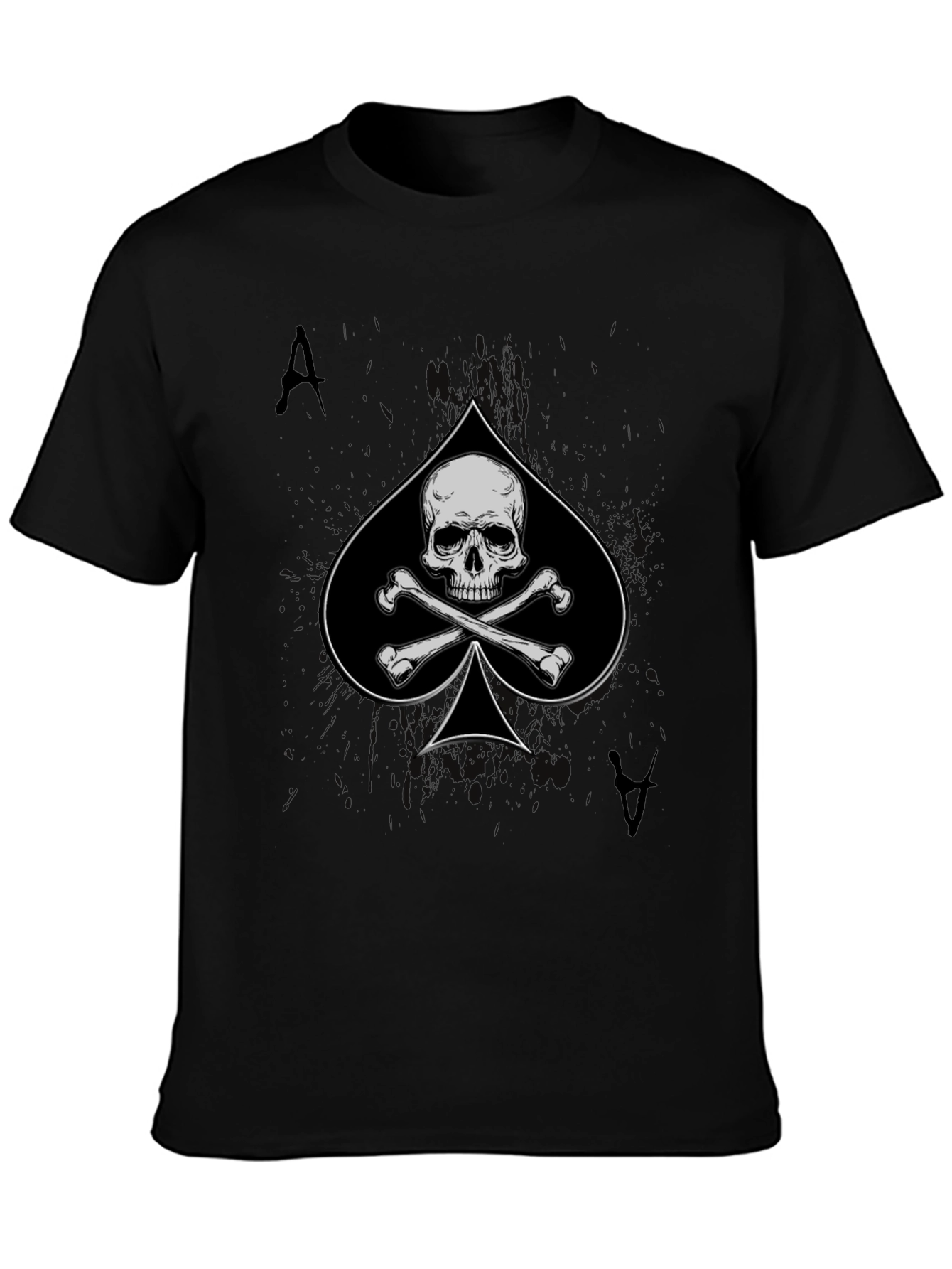 Ace of Spades Skull Graphic T-Shirt