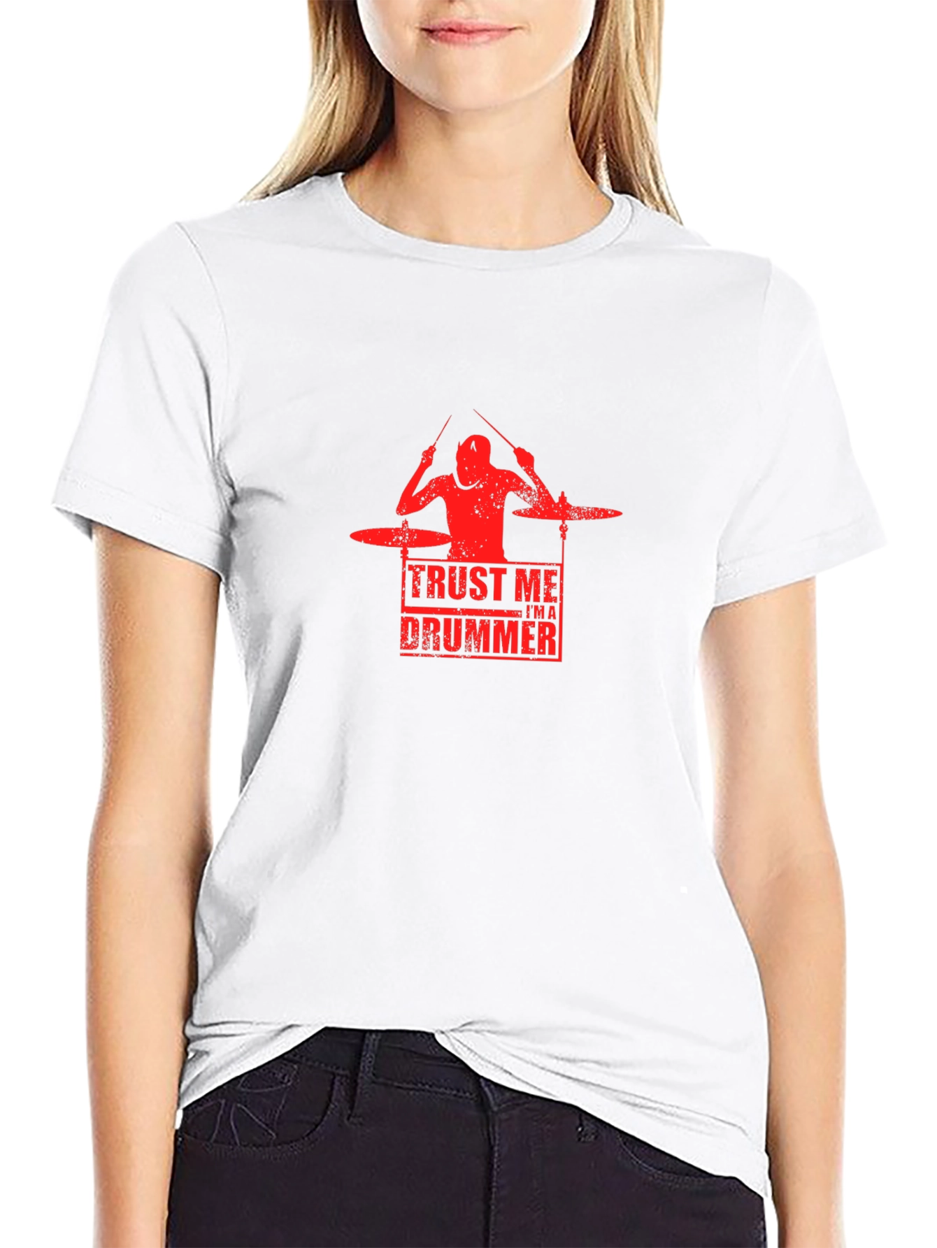 Trust Me Im a Drummer Black T-Shirt