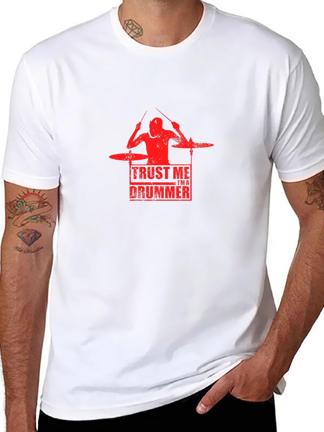 Trust Me Im a Drummer Black T-Shirt