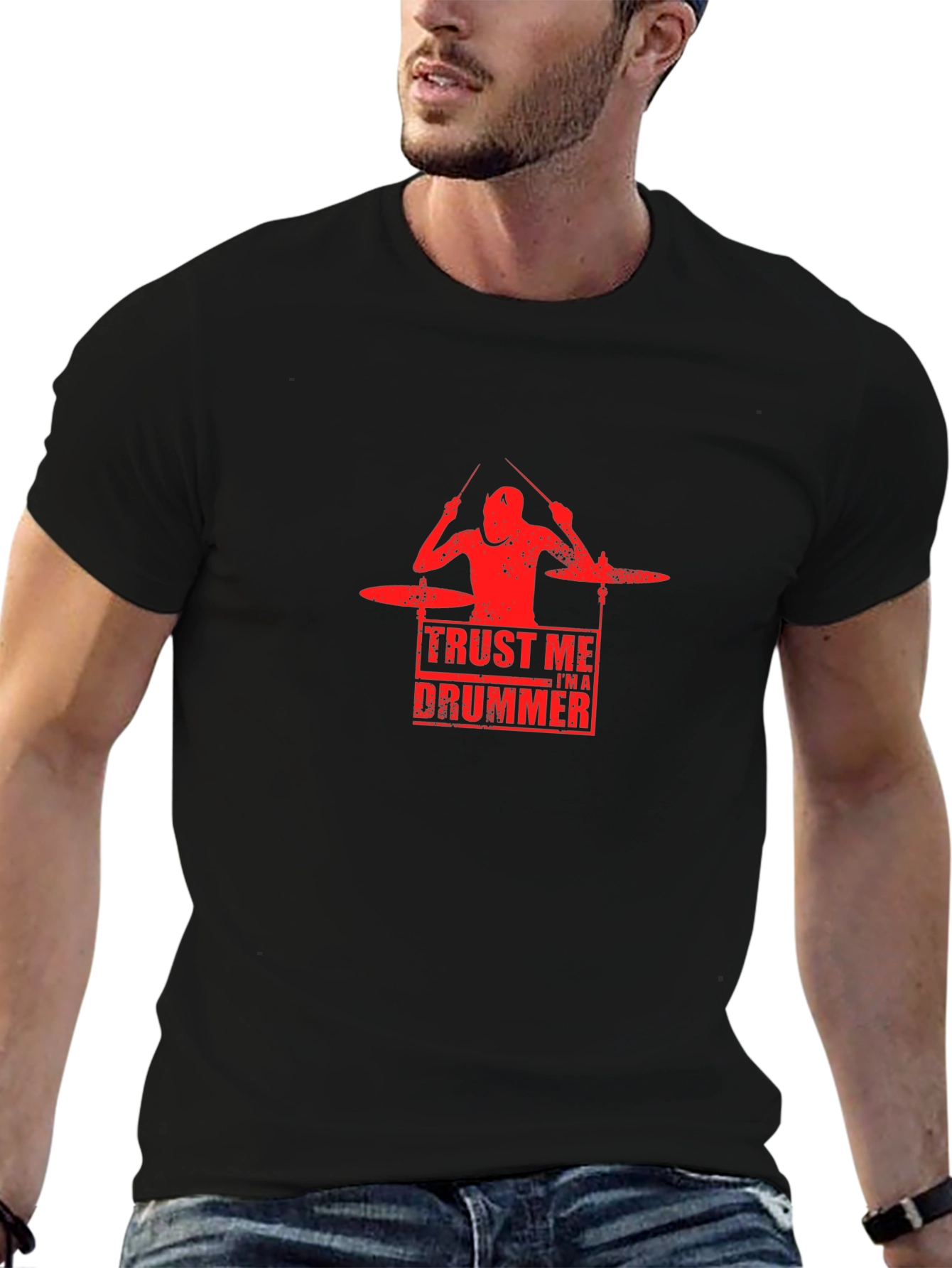 Trust Me Im a Drummer Black T-Shirt
