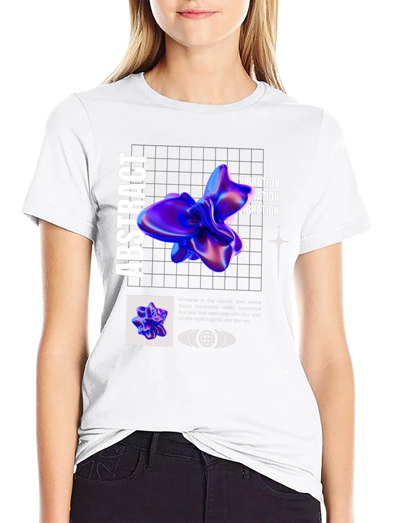 Abstract Vibration Graphic T-Shirt - Modern Style