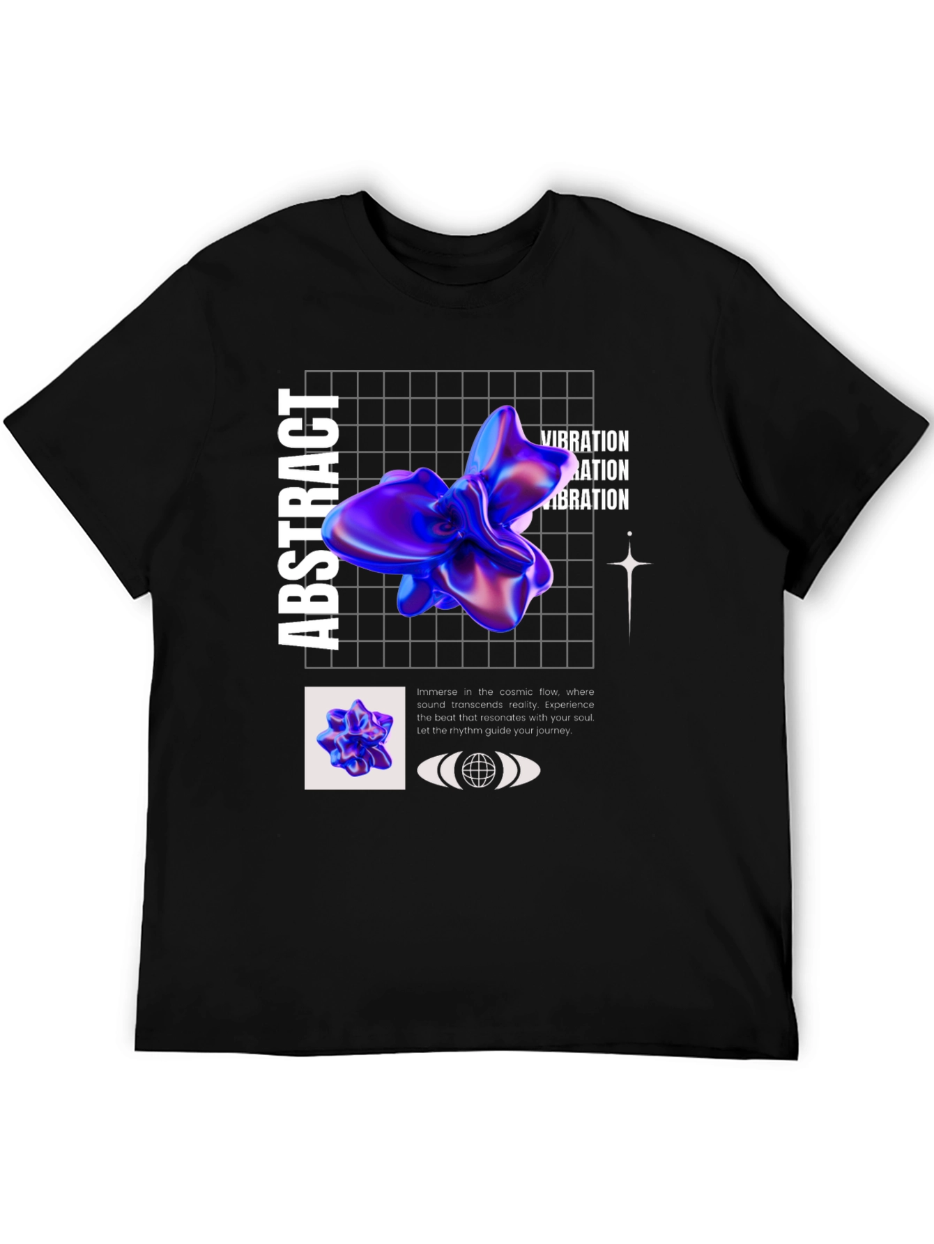 Abstract Vibration Graphic T-Shirt - Modern Style