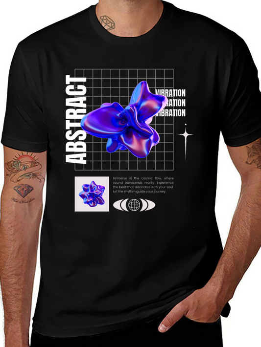 Abstract Vibration Graphic T-Shirt - Modern Style