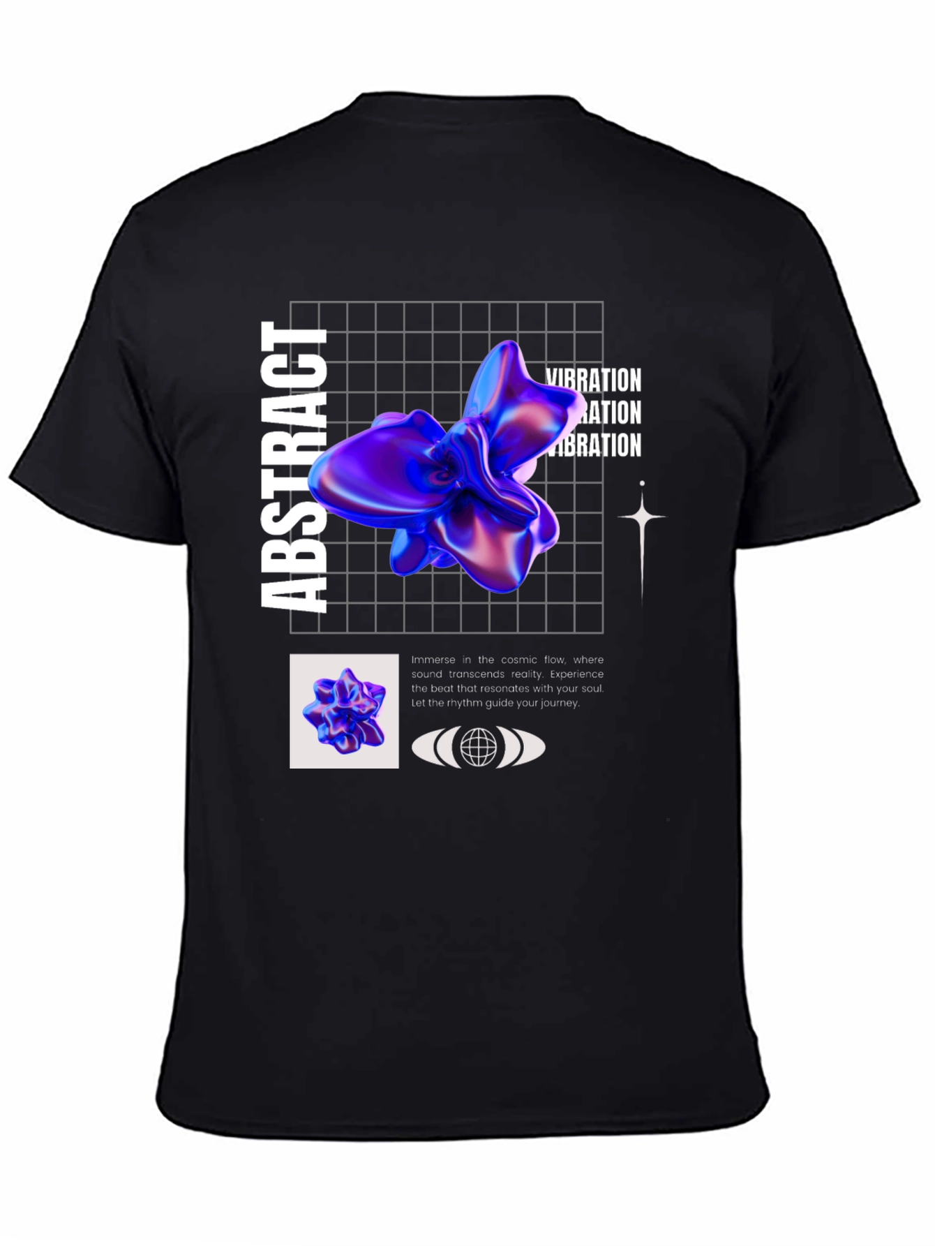 Abstract Vibration Graphic T-Shirt - Modern Style