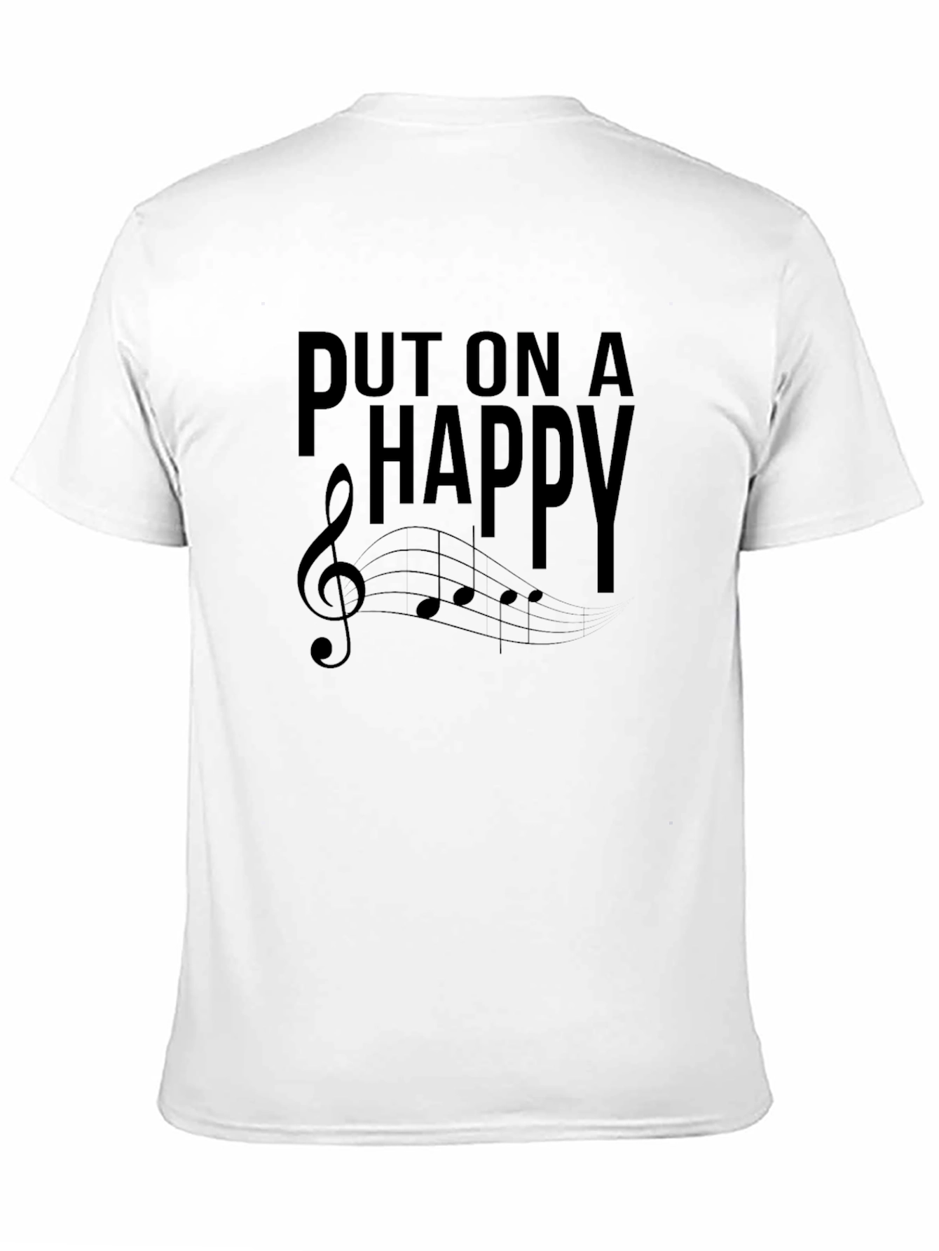Put On a Happy Face Music Graphic T-Shirt