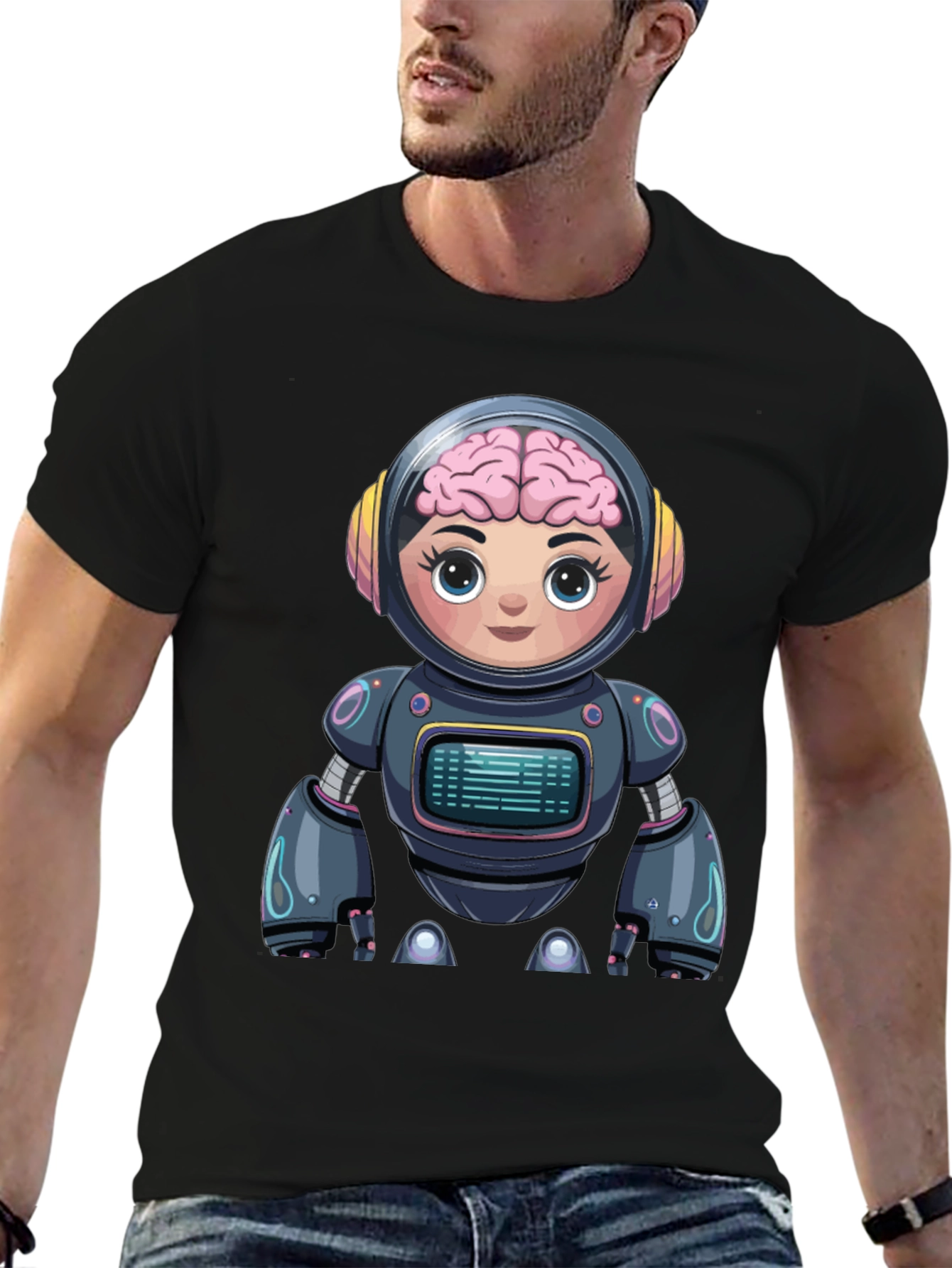 Robot Brain T-Shirt - Unique Graphic Tee