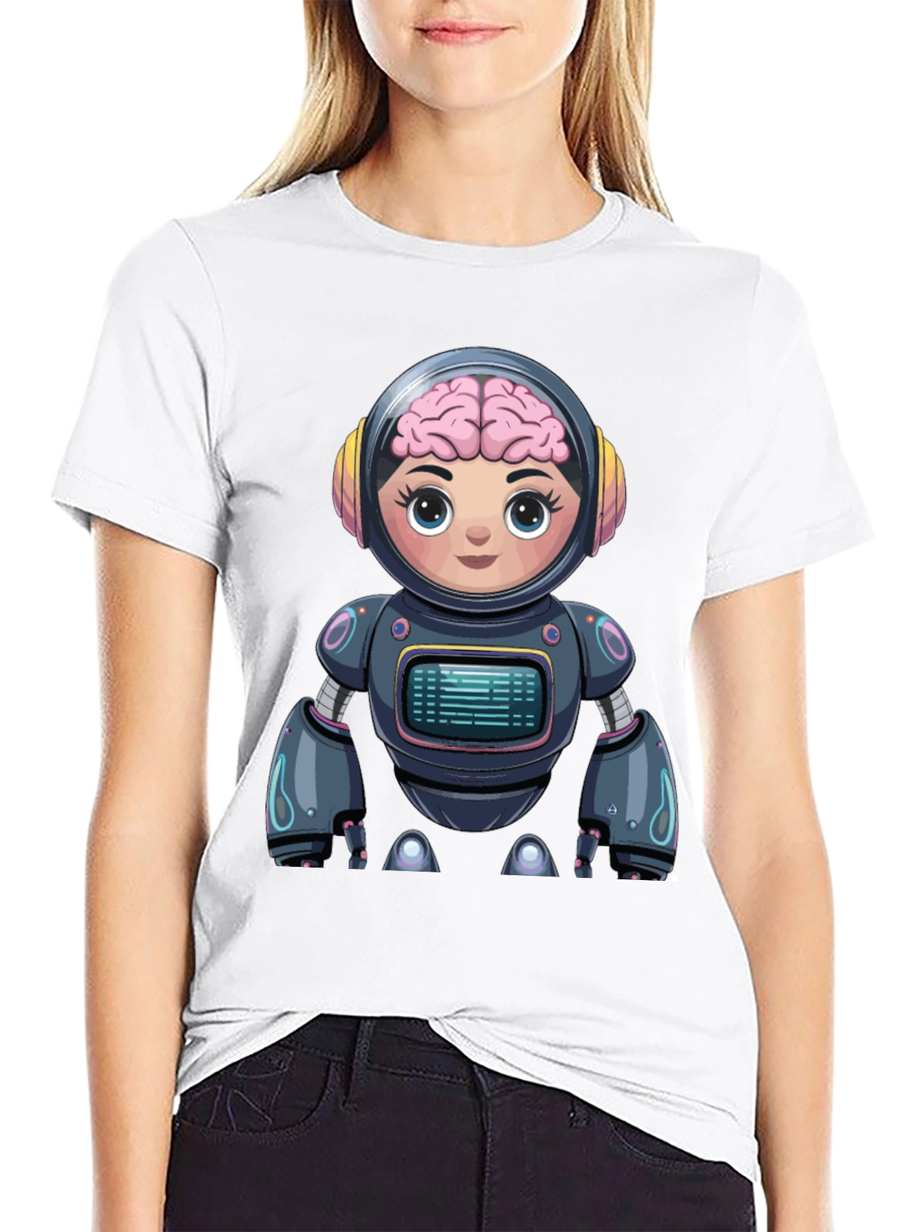 Robot Brain T-Shirt - Unique Graphic Tee