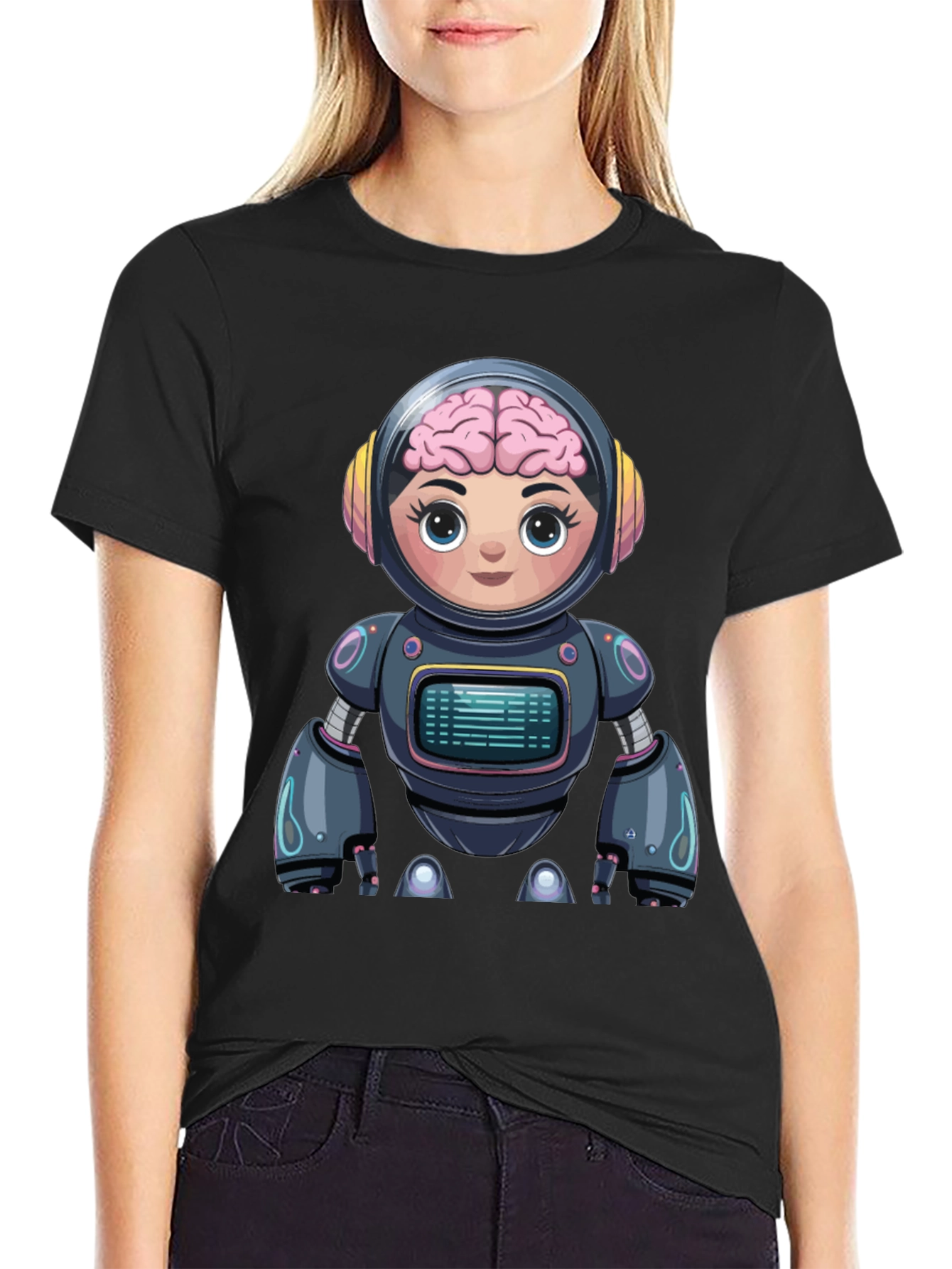 Robot Brain T-Shirt - Unique Graphic Tee