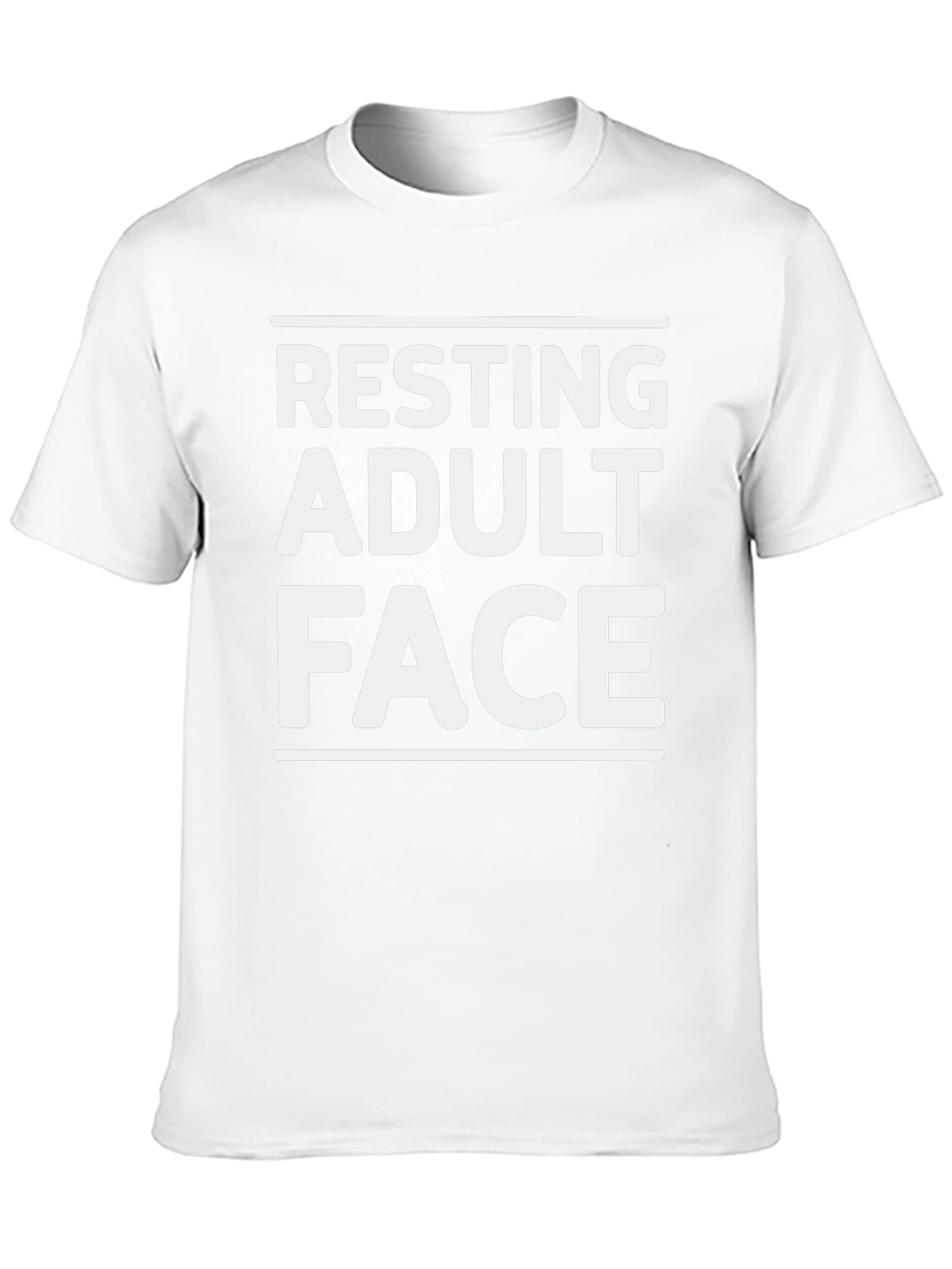 Resting Adult Face Graphic T-Shirt - Black