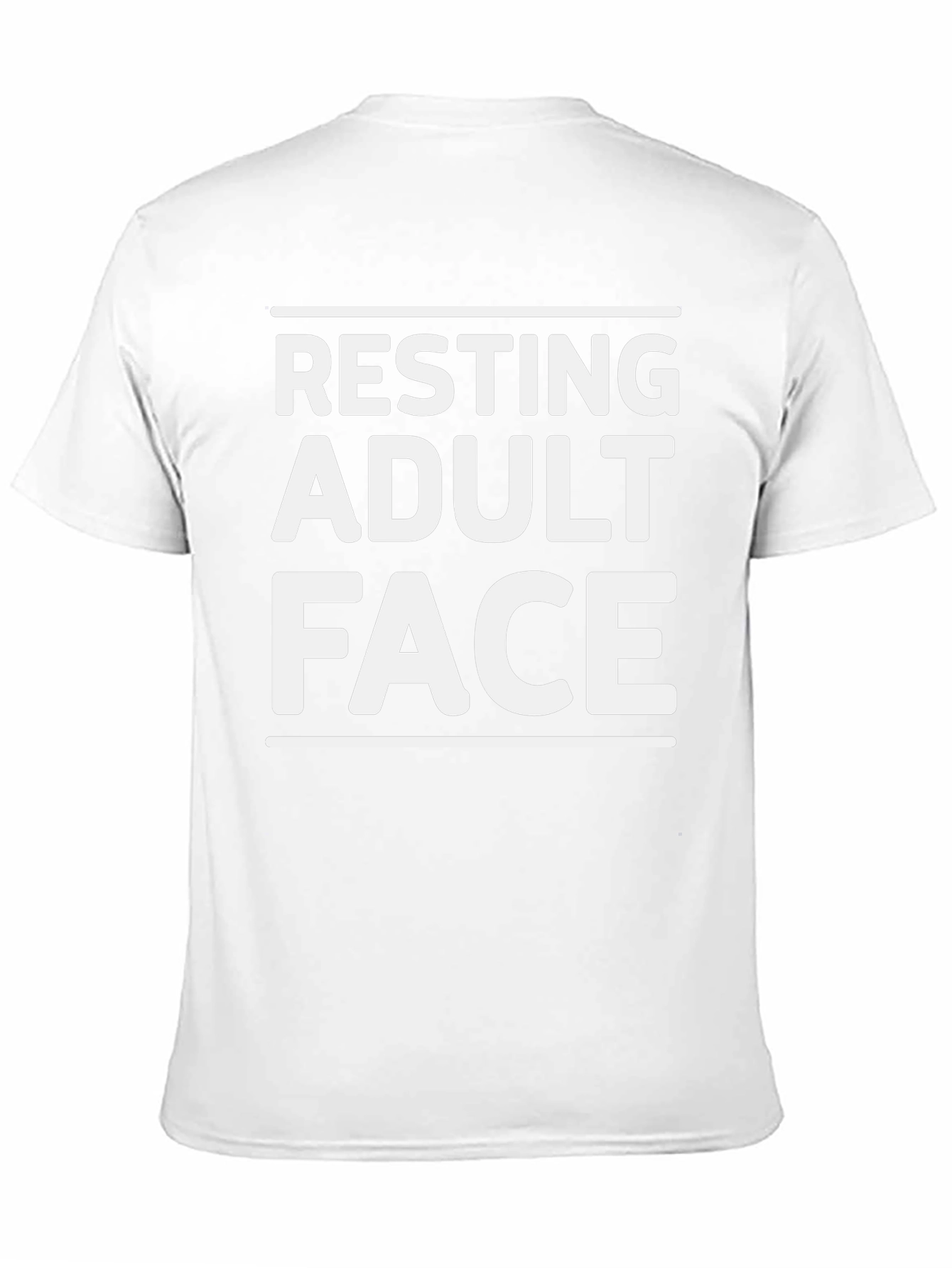 Resting Adult Face Graphic T-Shirt - Black