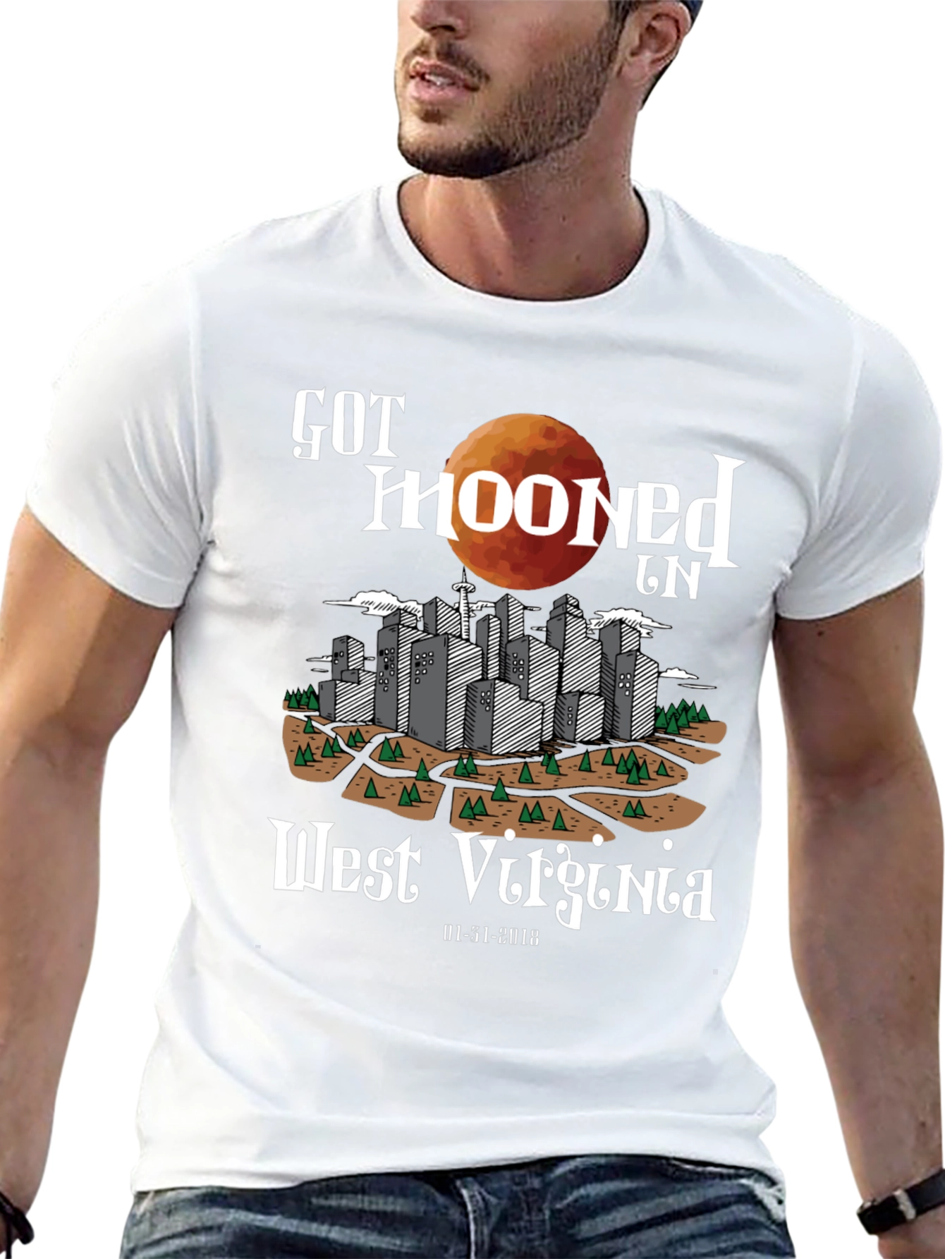 Got Mooned in West Virginia Graphic T-Shirt