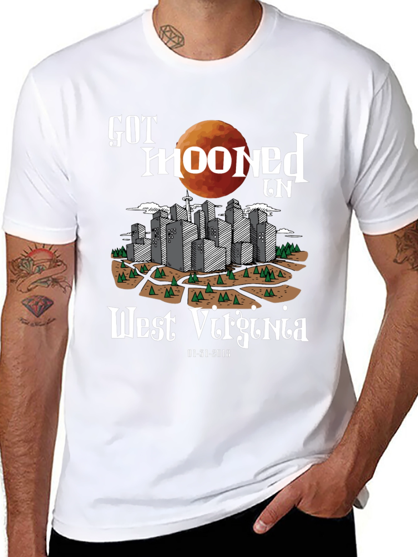Got Mooned in West Virginia Graphic T-Shirt