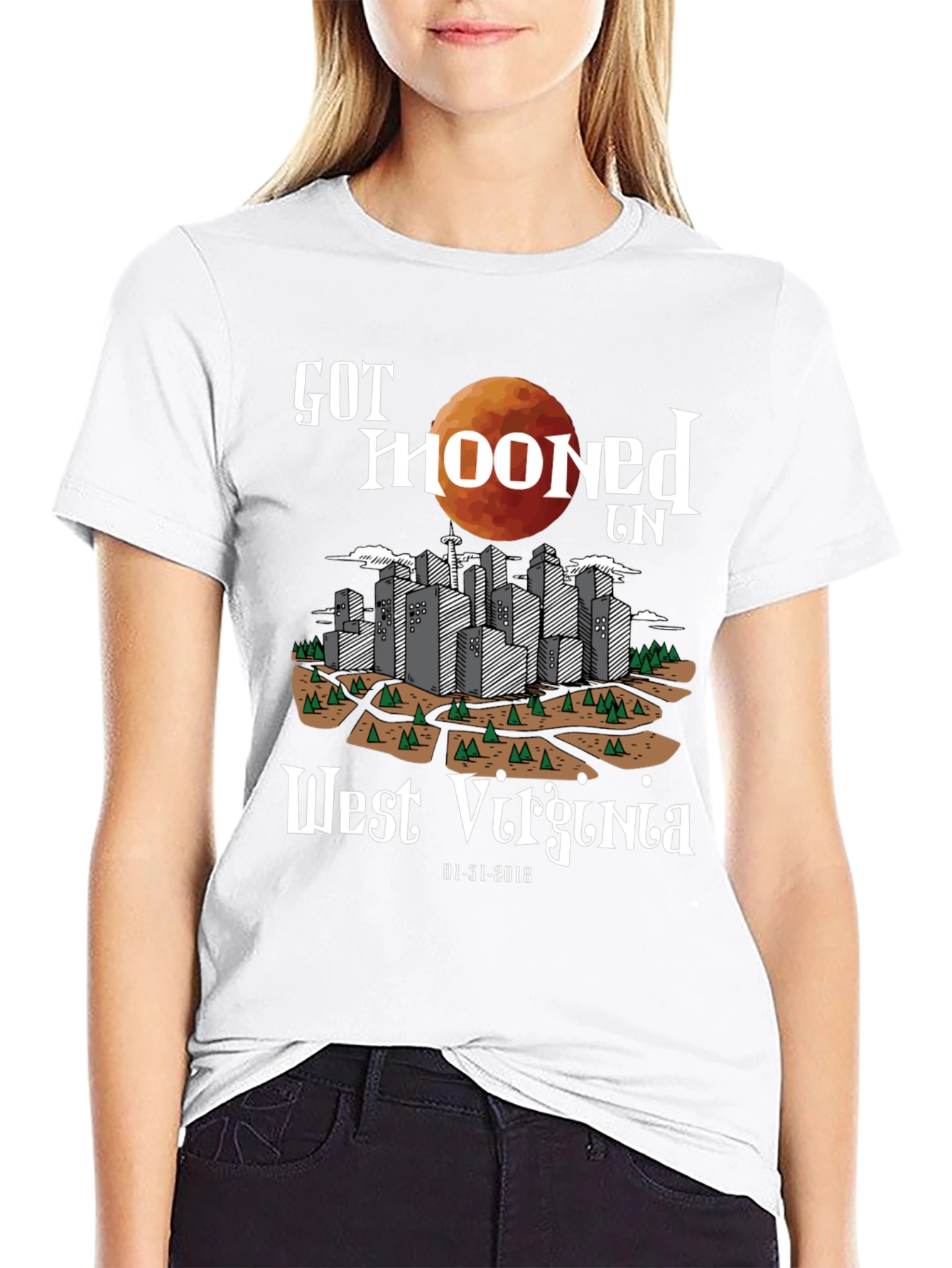 Got Mooned in West Virginia Graphic T-Shirt