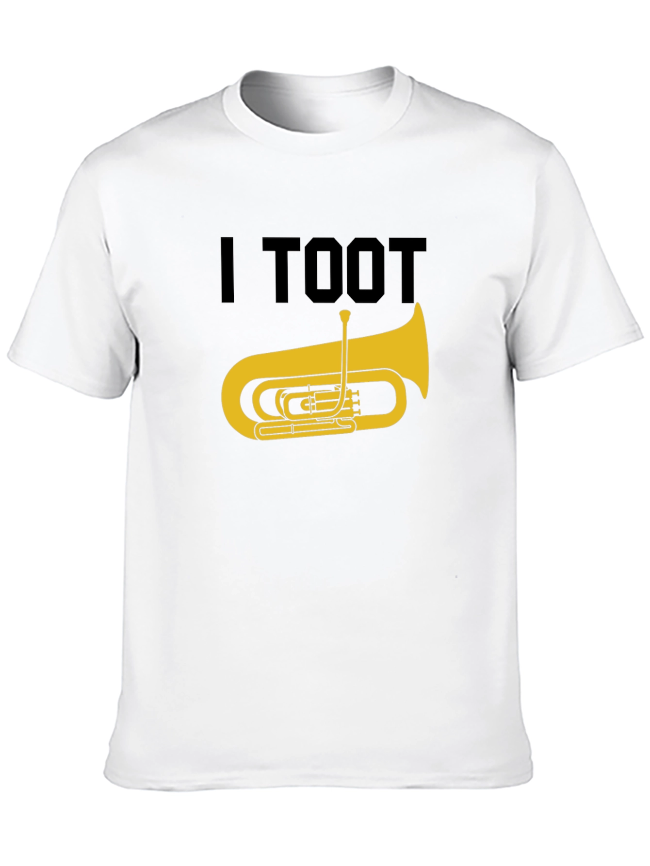 I Toot Tuba Funny Music Lover Black T-Shirt