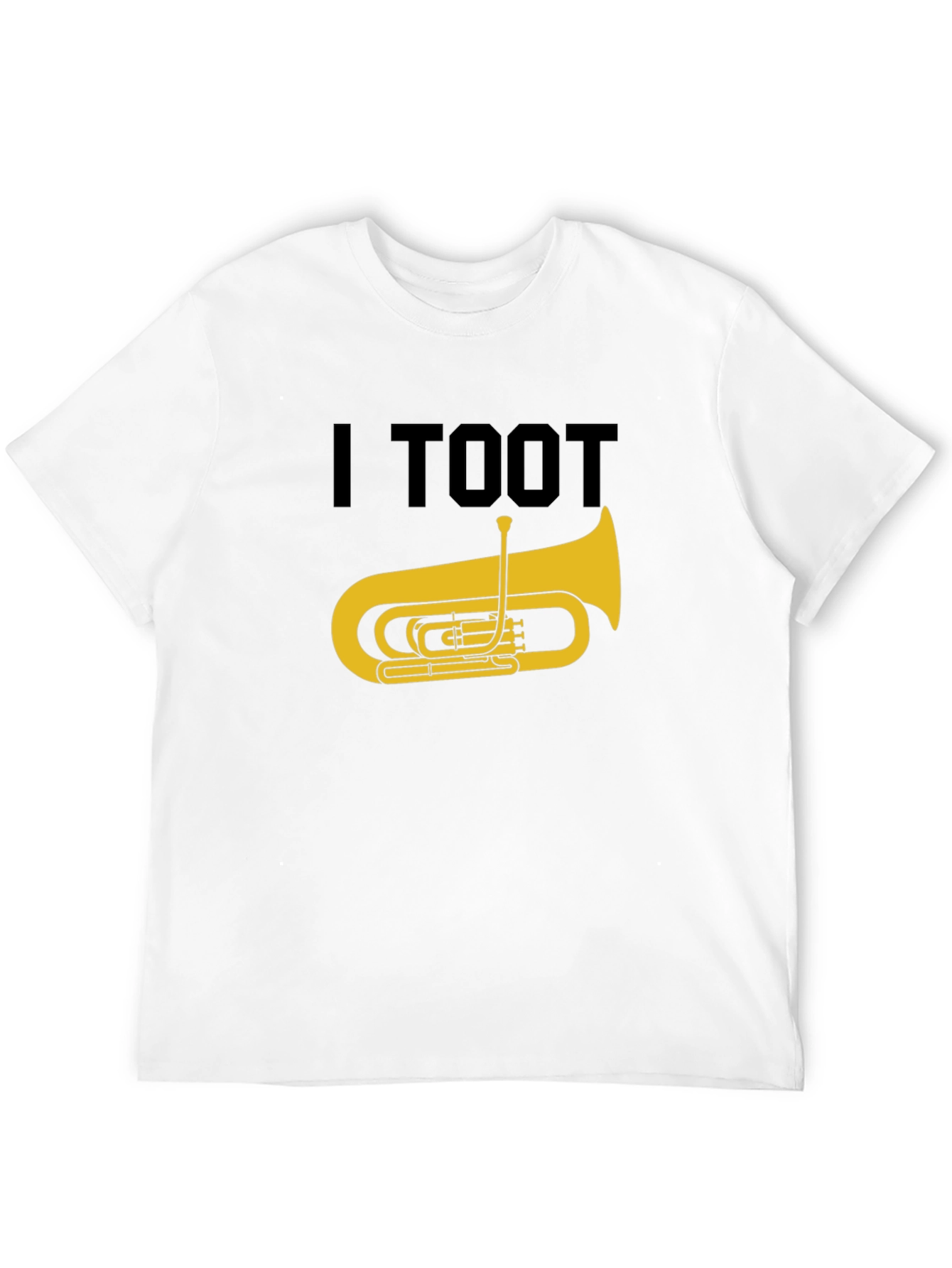 I Toot Tuba Funny Music Lover Black T-Shirt