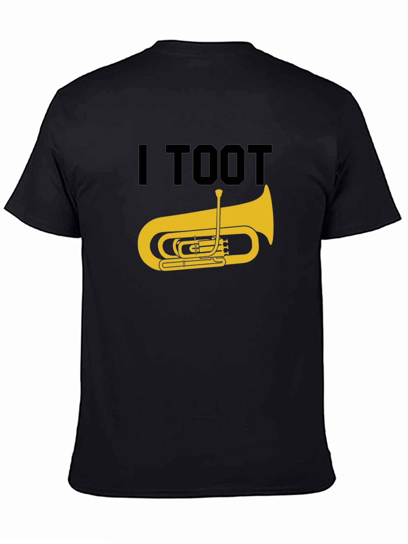 I Toot Tuba Funny Music Lover Black T-Shirt
