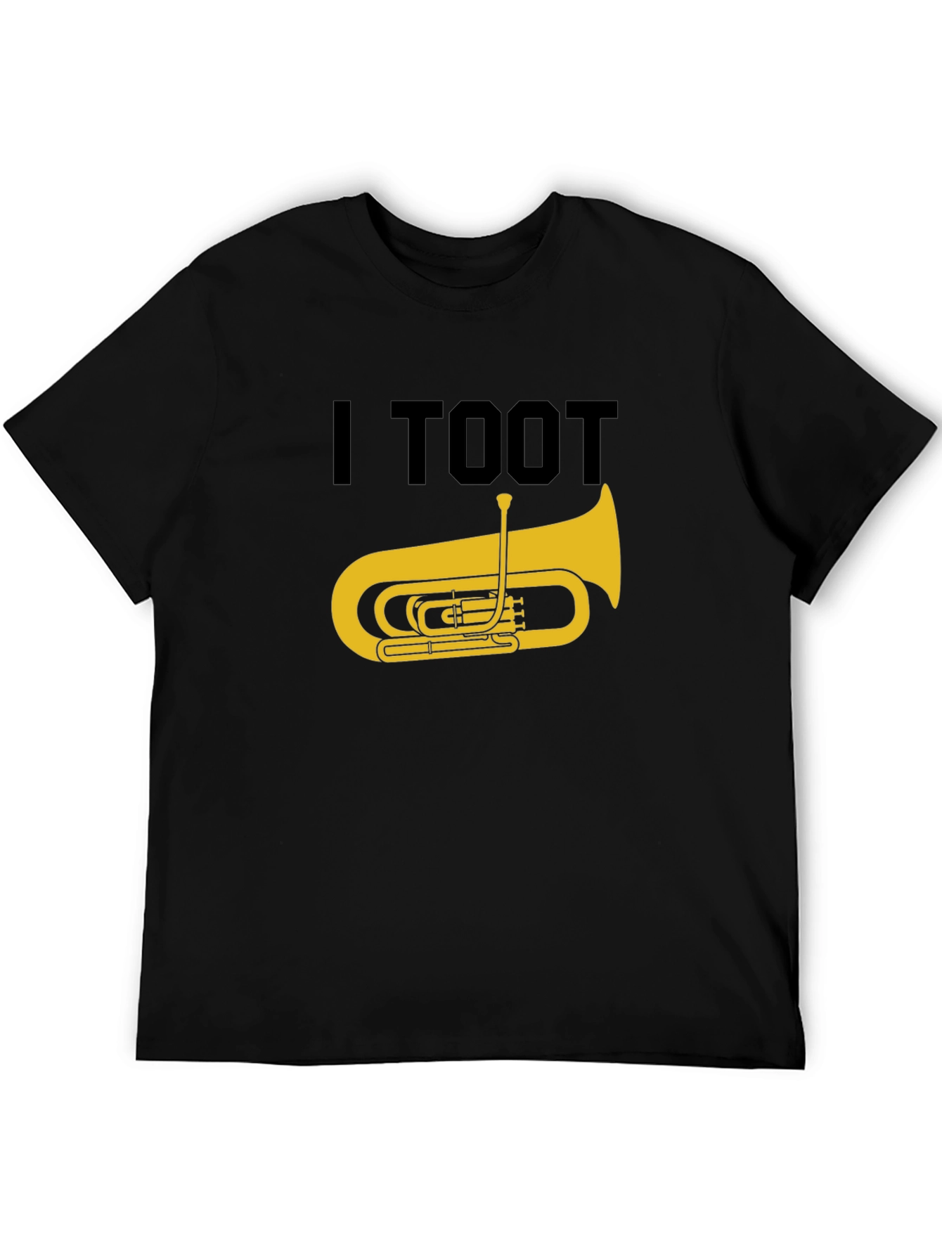 I Toot Tuba Funny Music Lover Black T-Shirt