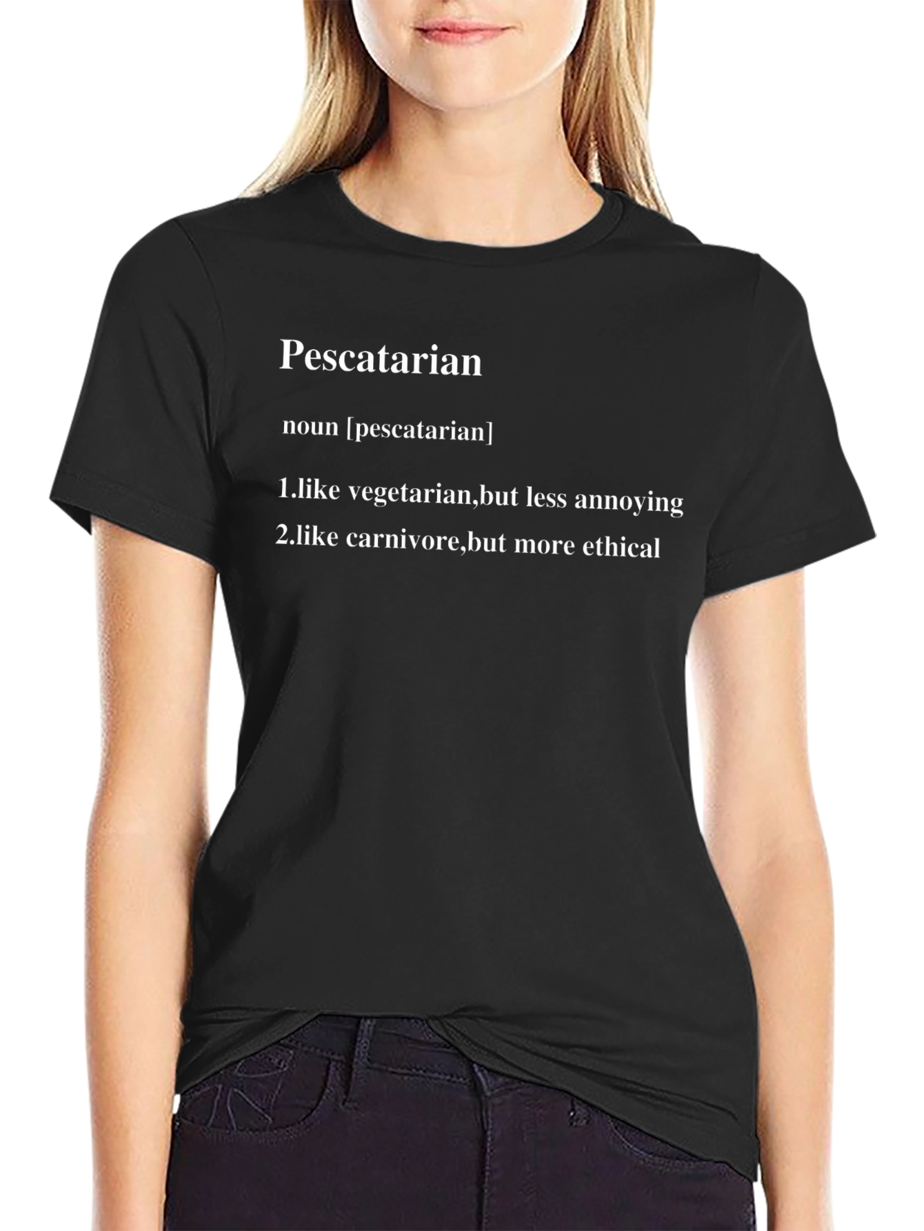 Pescatarian Definition Black T-Shirt